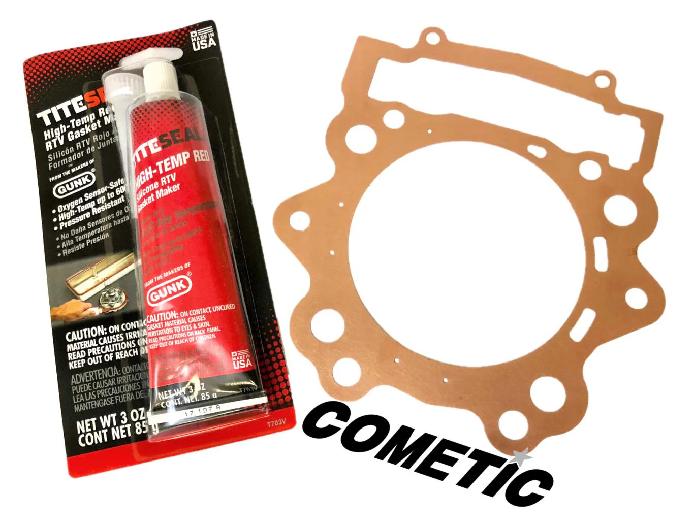 Raptor Rhino Grizzly 700 105.5mm 106mm Copper Head Gasket Big Bore RED Silicone - Image 3