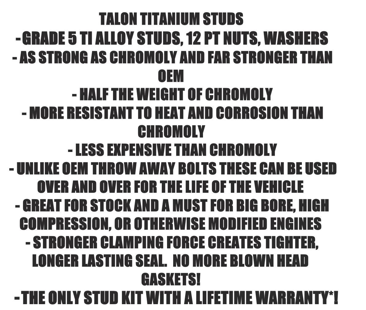 Renegade 1000 1000R MAX Cylinder Head Studs TITANIUM Head Stud 12 Point Nut Kit - Image 3