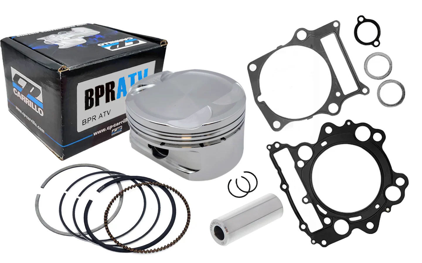 Rhino 660 Grizzly 660 102 12.5:1 CP Piston Big Bore Cylinder Top End Rebuild Kit - Image 16