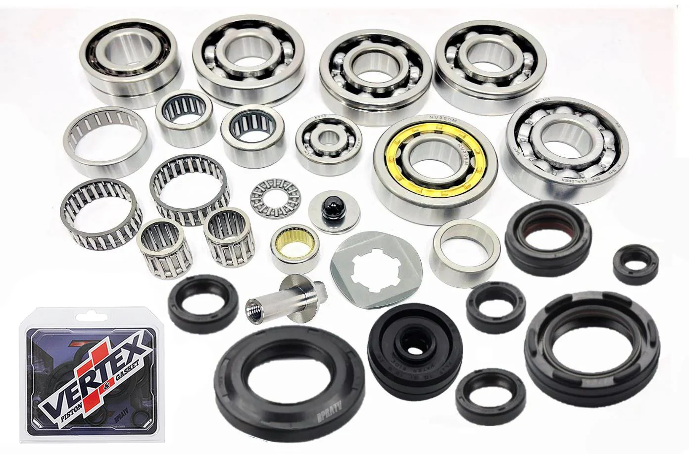 Rhino Grizzly 660 Complete Crank Bottom End Transmission Rebuild Bearings Clutch - Image 15
