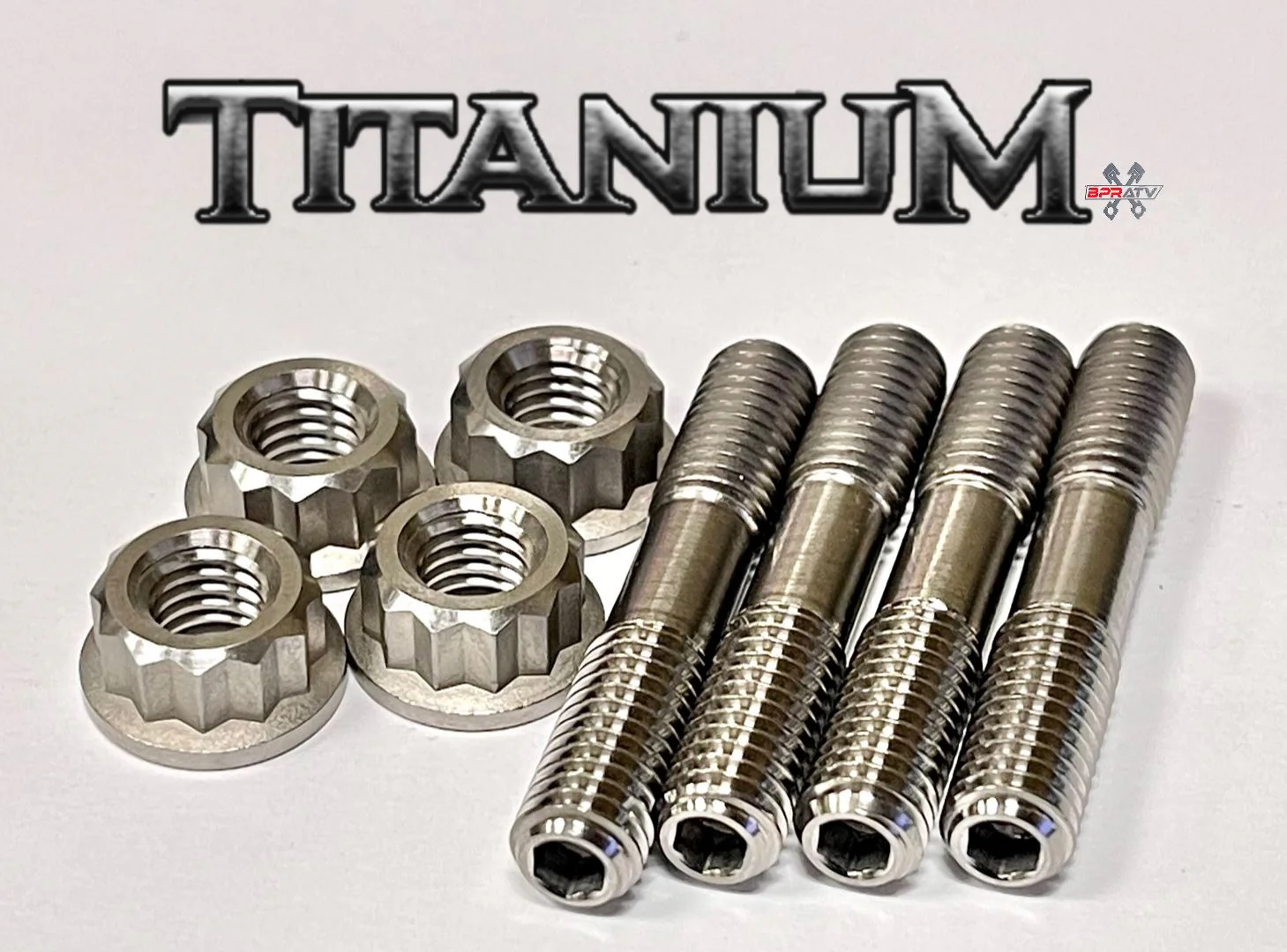 Rhino Viking 700 Ti Exhaust Studs Heavy Duty Titanium Head Pipe Stud Bolt Kit Ti - Image 15