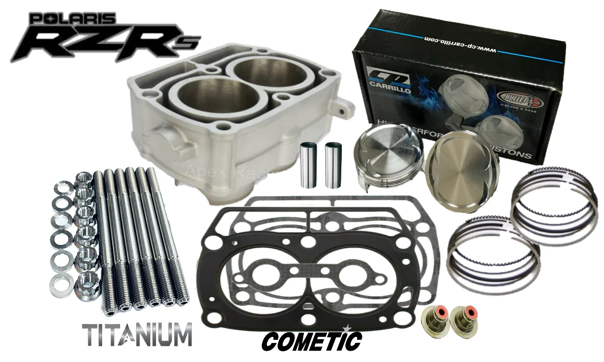 RZR Sportsman 800 Cylinder Hi Comp Pistons Race Gas Top End Rebuild Assembly Kit - Image 2