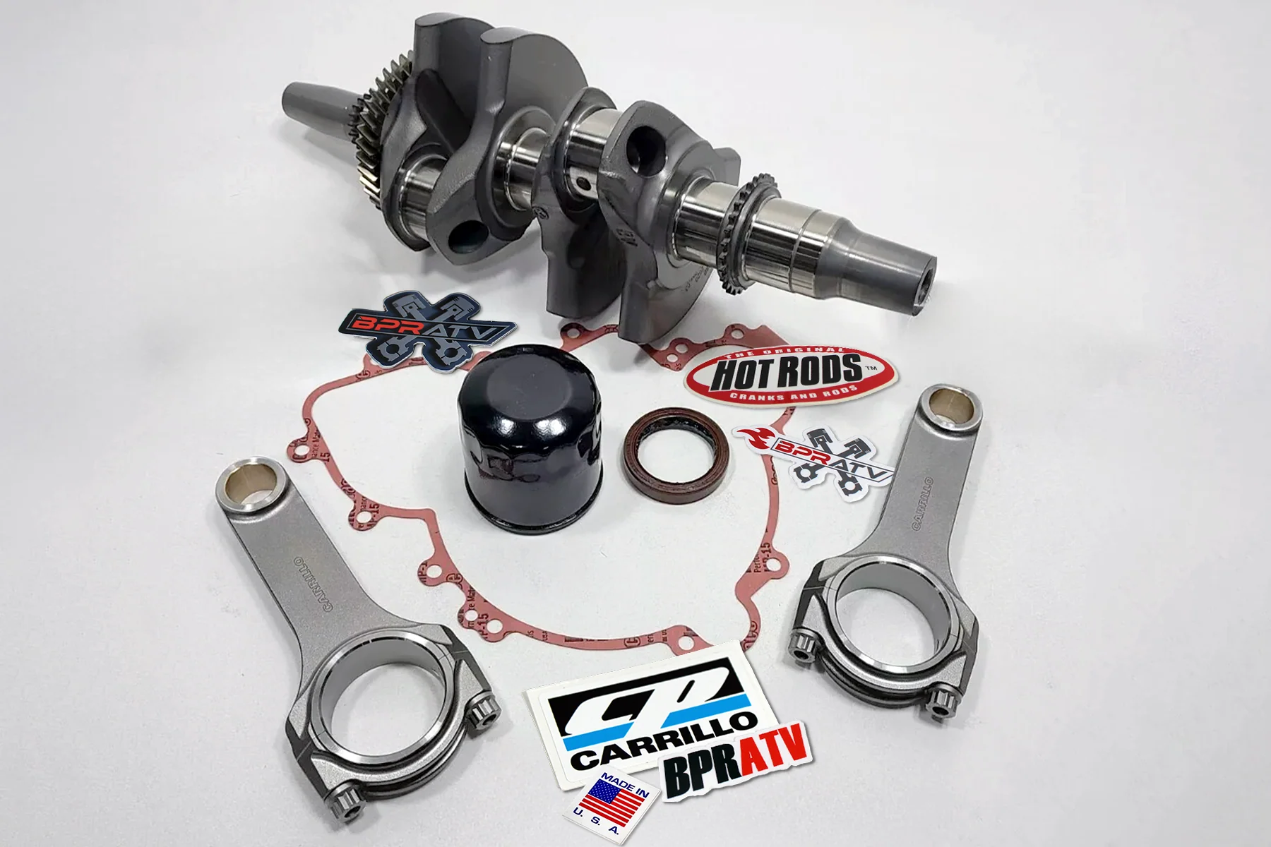 RZR Turbo Crank CP Carrillo Heavy Duty Rods Motor Gaskets Ti Studs Kit 16-25 NEW - Image 2