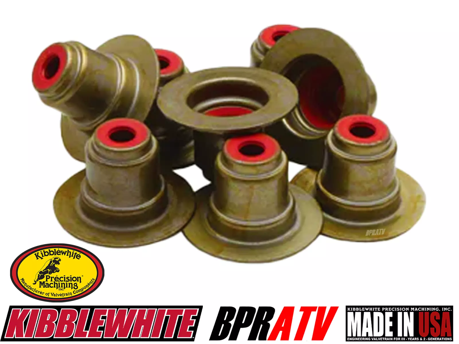 RZR XP Turbo A S4 Kibblewhite Valve Stem Seals Complete Set RED Viton Seal Kit 8 - Image 4