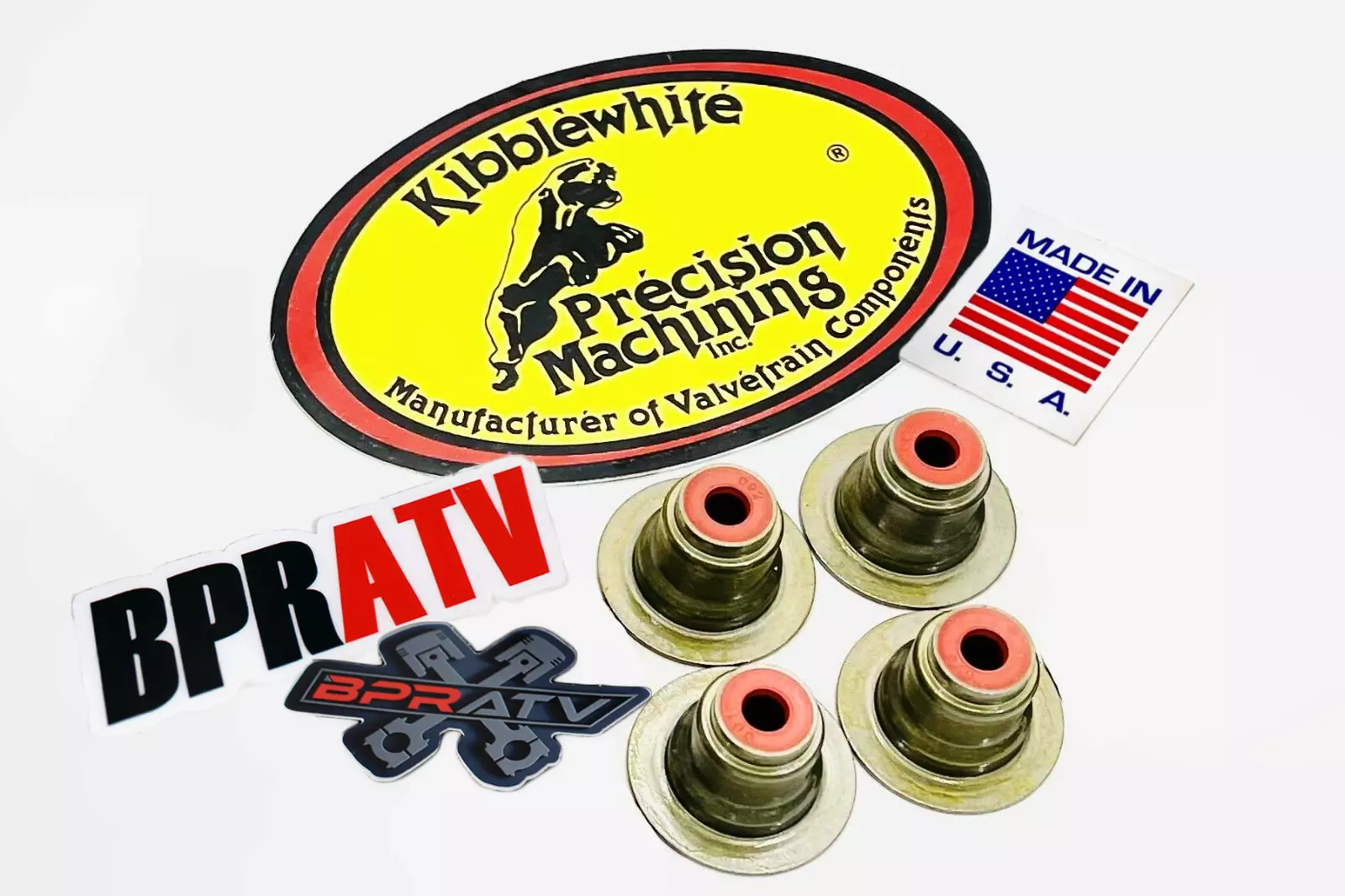 RZR XP Turbo A S4 Kibblewhite Valve Stem Seals Complete Set RED Viton Seal Kit 8 - Image 7