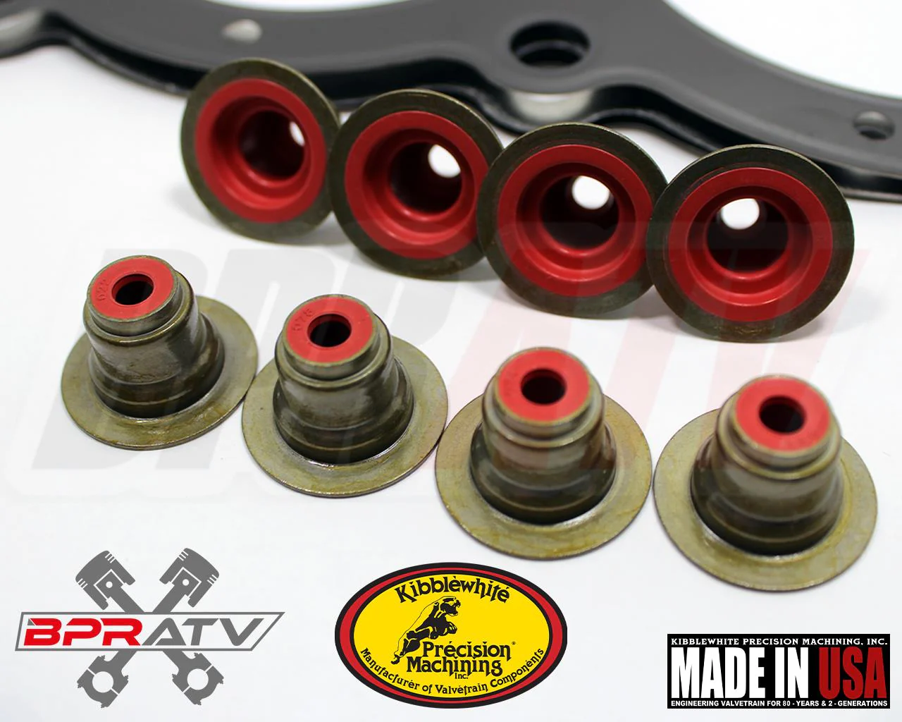 RZR XP XP-4 900 1000 Kibblewhite Valve Stem Seals Complete Viton Tophat Seal Kit - Image 5