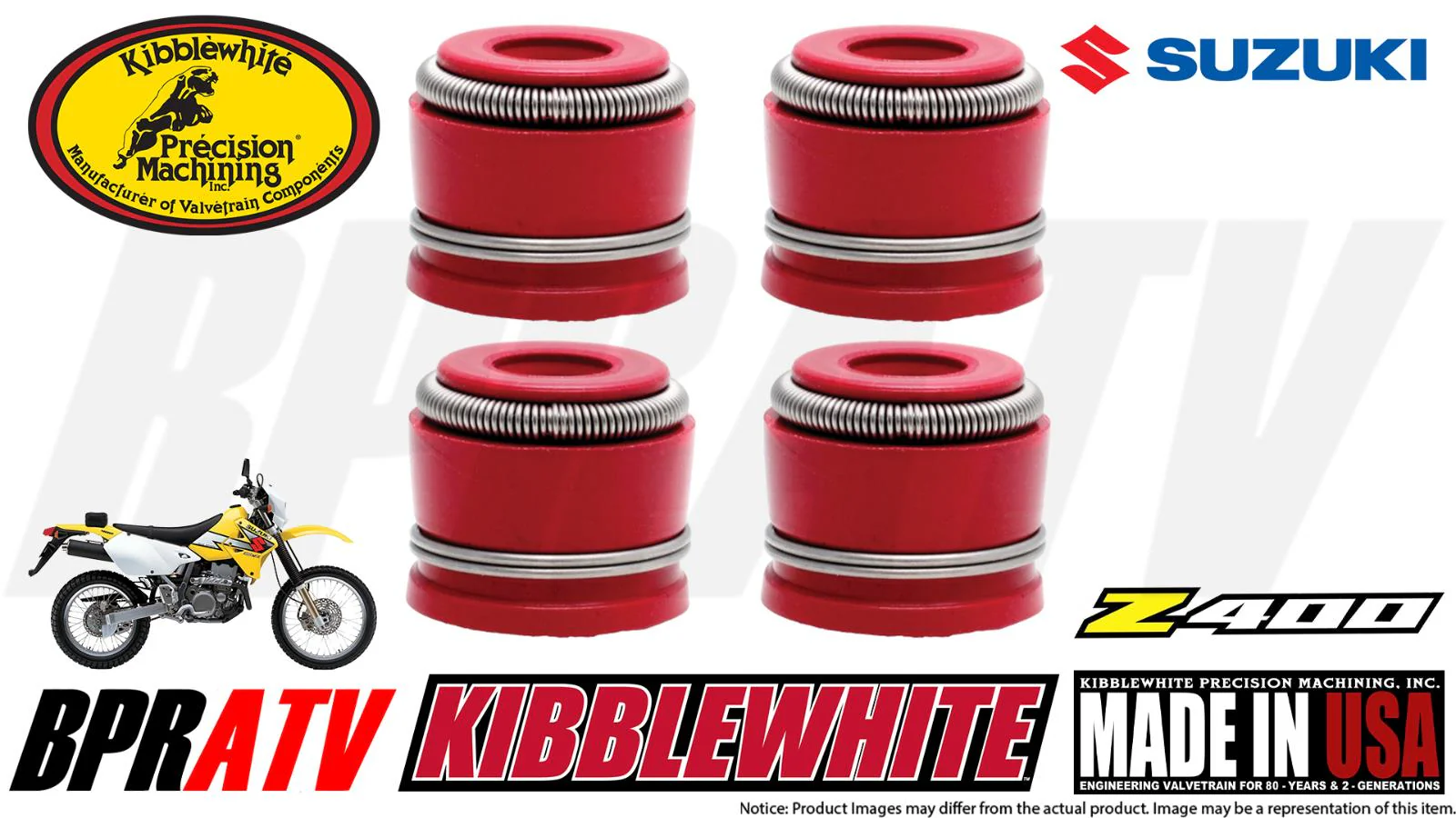 Suzuki DRZ400 DRZ 400 E S SM Kibblewhite Viton Valve Stem Seals Set of 4 Four - Image 3
