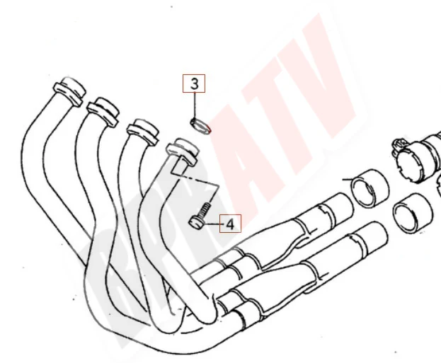 Suzuki GSX 600F 750F R750 GSX-R1100 Exhaust Stud Gasket TITANIUM Nuts Repair Kit - Image 5