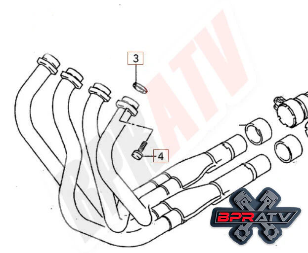 Suzuki GSX-R600W R750W RF600R RF900R TITANIUM Exhaust Manifold Gasket Repair Kit - Image 7