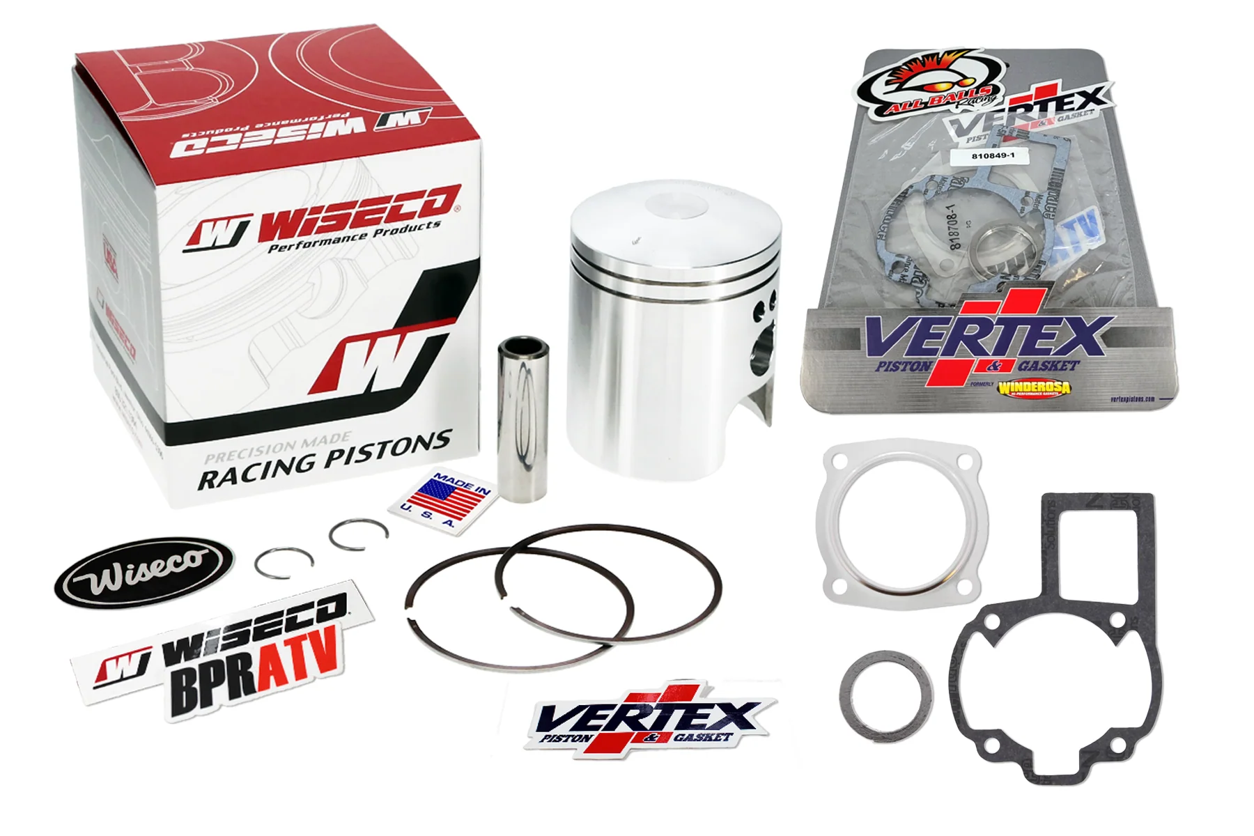 Suzuki LT80 Kawasaki KFX80 OEM Stock Bore Wiseco 50mm Piston Gasket Rebuild Kit! - Image 16