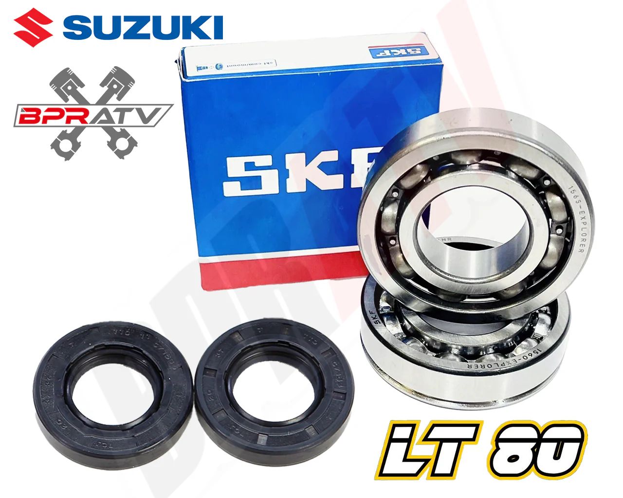 Suzuki LT80 LT 80 SKF OEM Upgrade Crankshaft Crank Main Bearings & Oil Seal Kit - Image 6