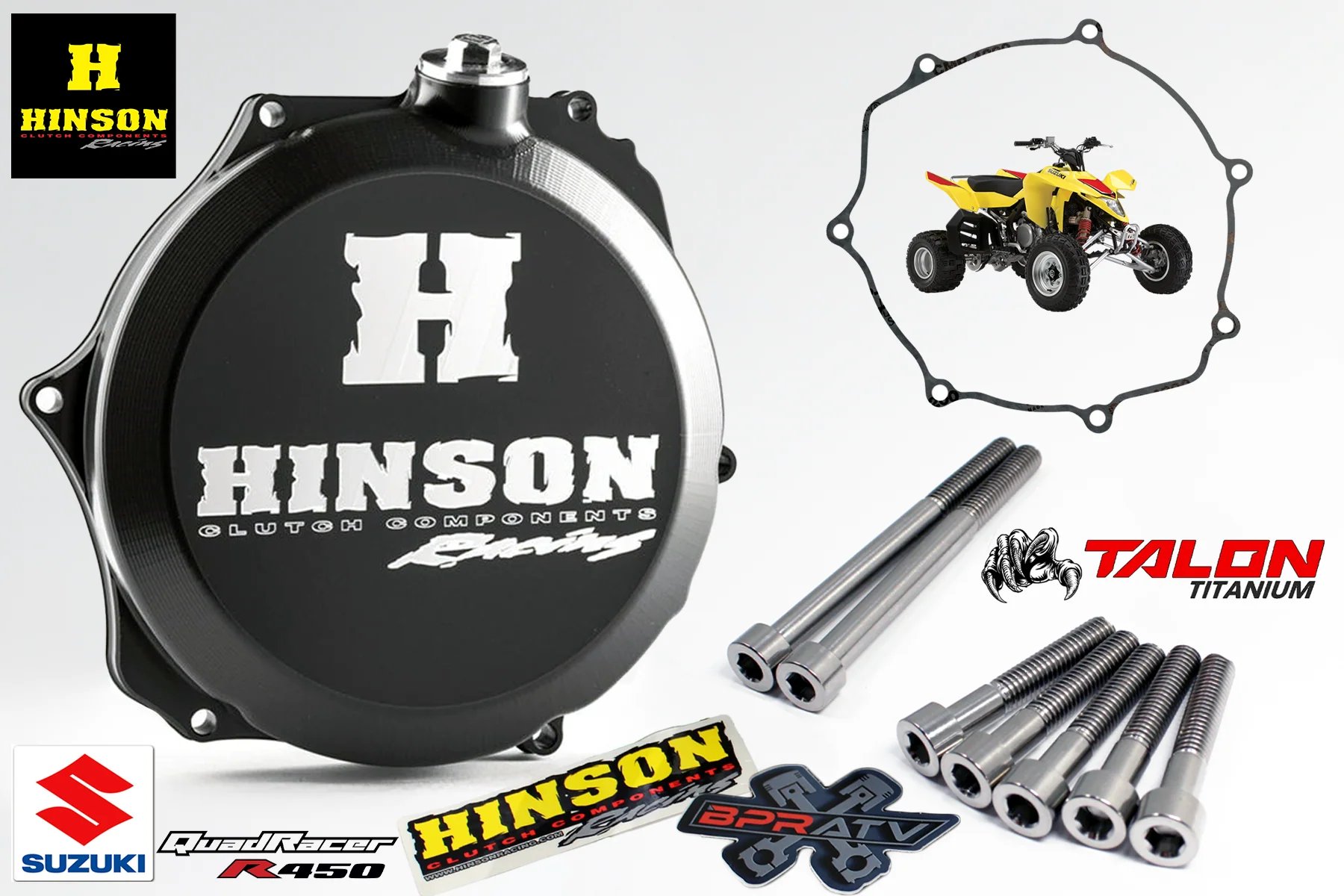 Suzuki LTR450 LT-R 450 QuadRacer HINSON Billet-Proof Clutch Cover TITANIUM Bolts - Image 2
