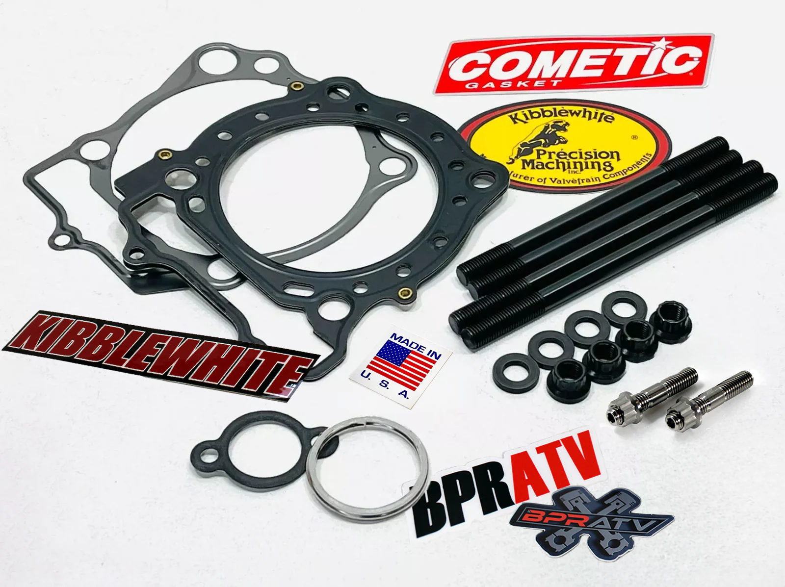 Suzuki LTR450 LTR 450 Heavy Duty Cylinder Head Exhaust Studs Cometic Gaskets Kit