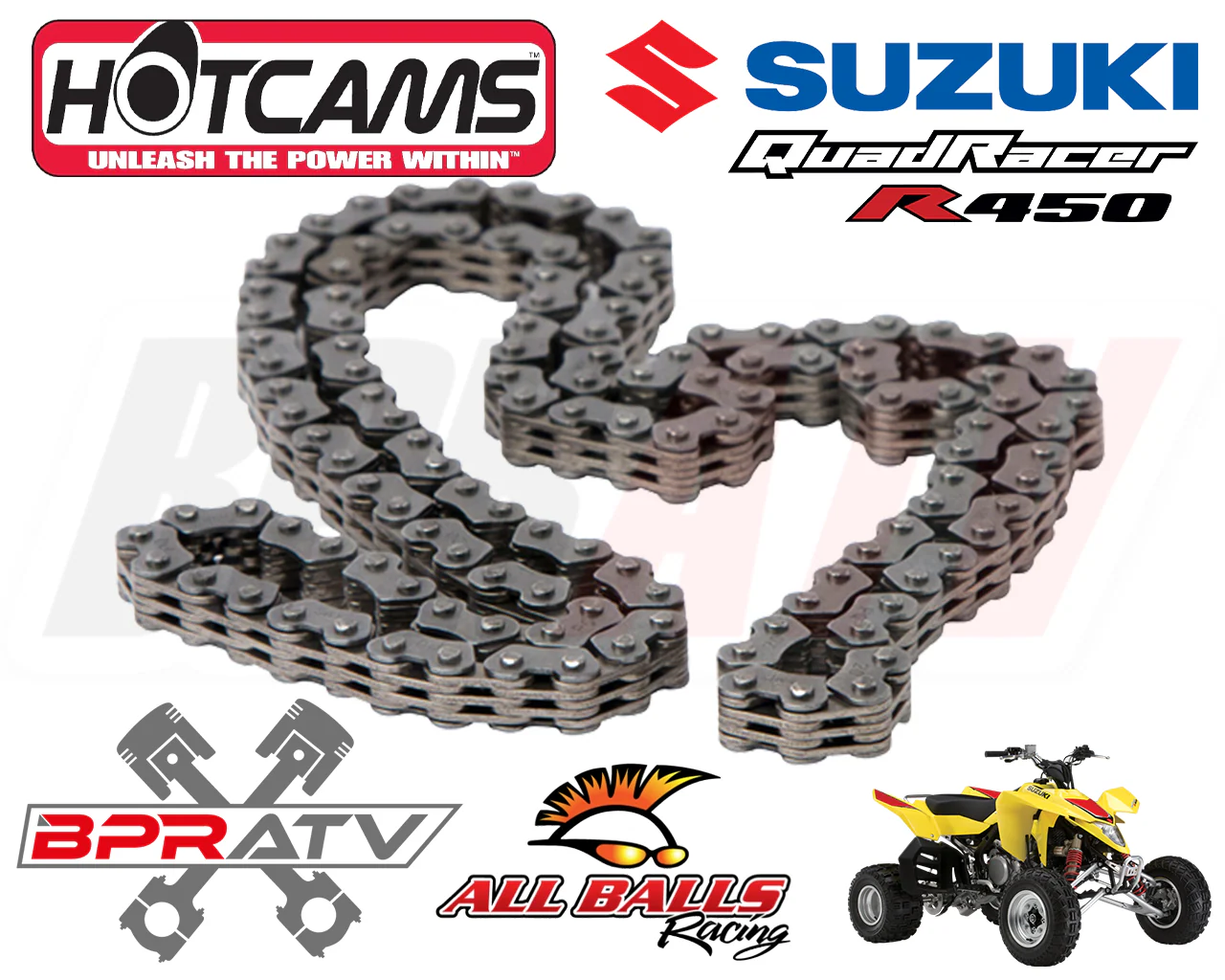 Suzuki LTR450 LTR 450 Hotcams Hot Cams Stage 1 Camshafts + HOT CAMS Timing Chain - Image 2