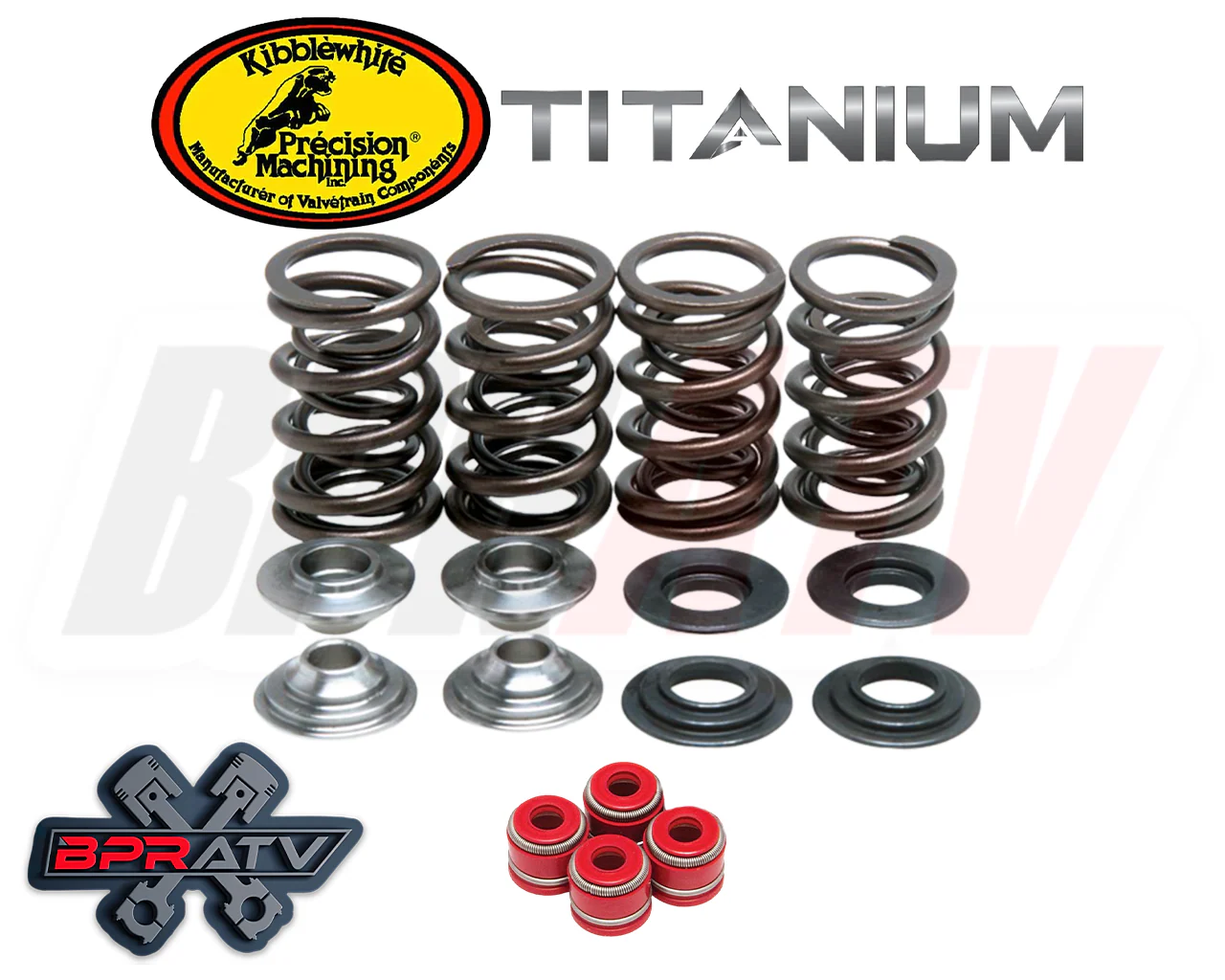 Suzuki LTR450 LTR 450 Kibblewhite Race Titanium Valves Spring Kit KPMI Red Seals - Image 12