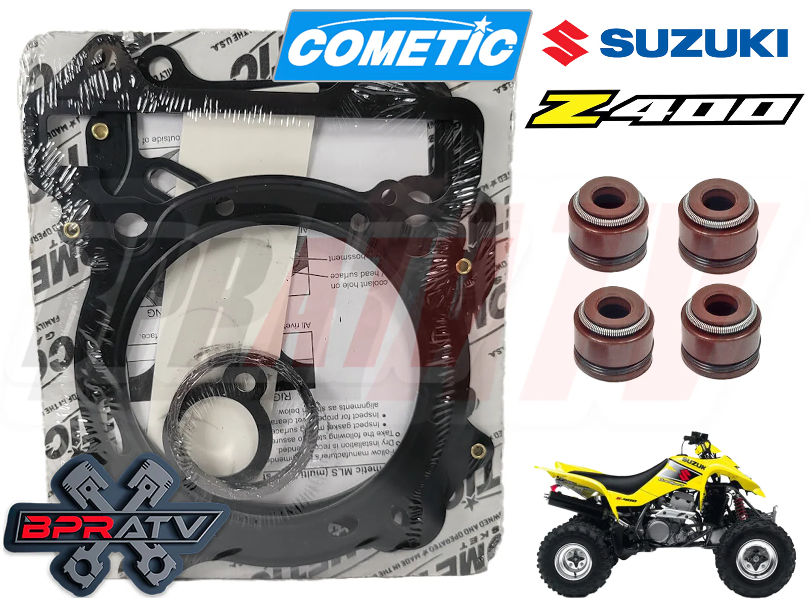 Suzuki LTZ400 LTZ 400 LT-Z400 94mm 434cc Big Bore Cometic Top End Gasket Kit Set - Image 2