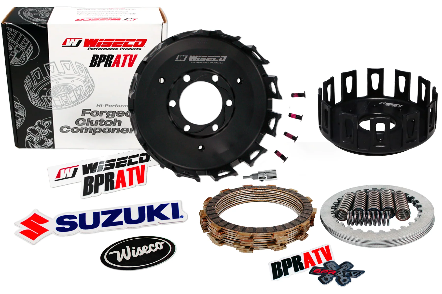 Suzuki LTZ400 LTZ 400 Wiseco Forged Clutch Basket HD Plates Springs Quad Rebuild