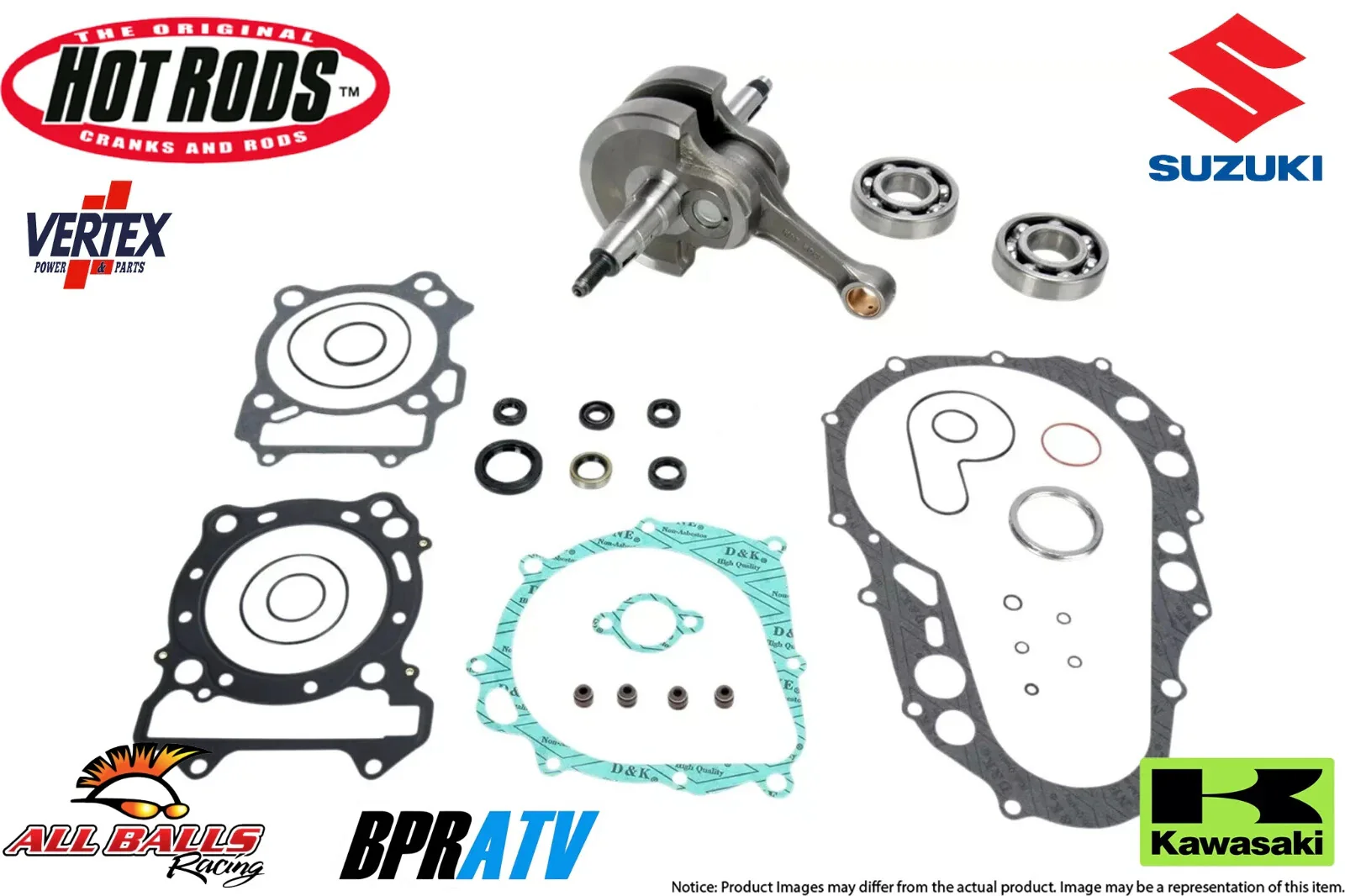 Suzuki LTZ400 LTZ 400 Z-400 Stock Bore Complete Rebuilt Motor Engine Rebuild Kit - Image 13