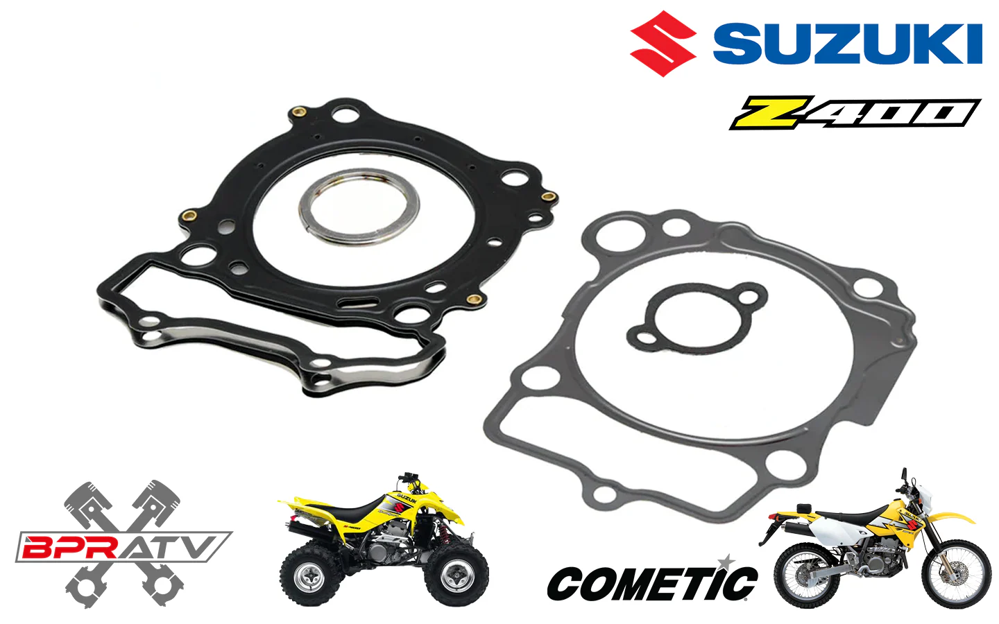 Suzuki LTZ400 LTZ 400 Z400 90mm Stock Bore 12:1 CP Piston & Gaskets Top End Kit - Image 7