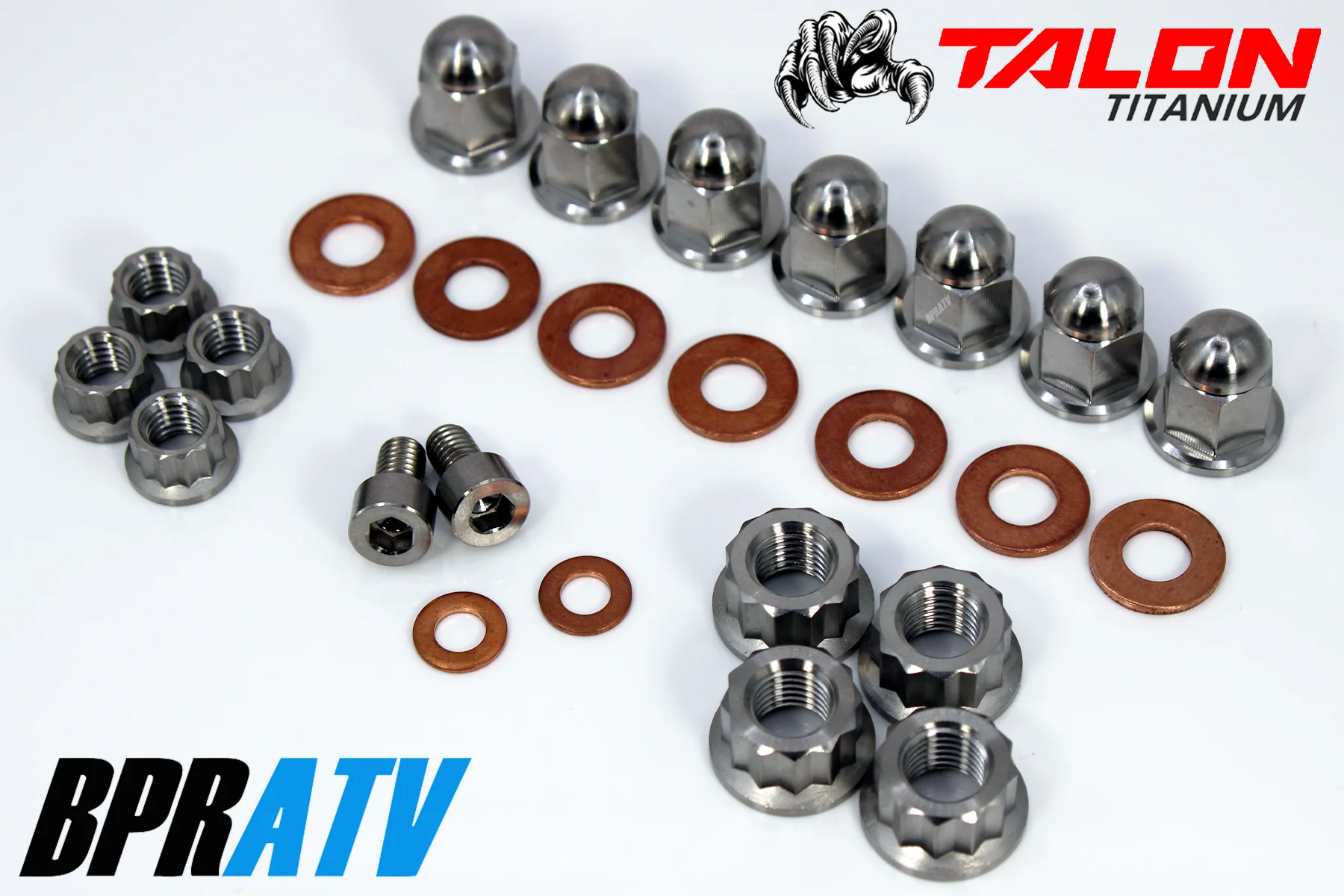 TITANIUM Honda TRX 250R ATC 250R Top End Engine Cylinder Head Acorn Nuts Kit Set - Image 9