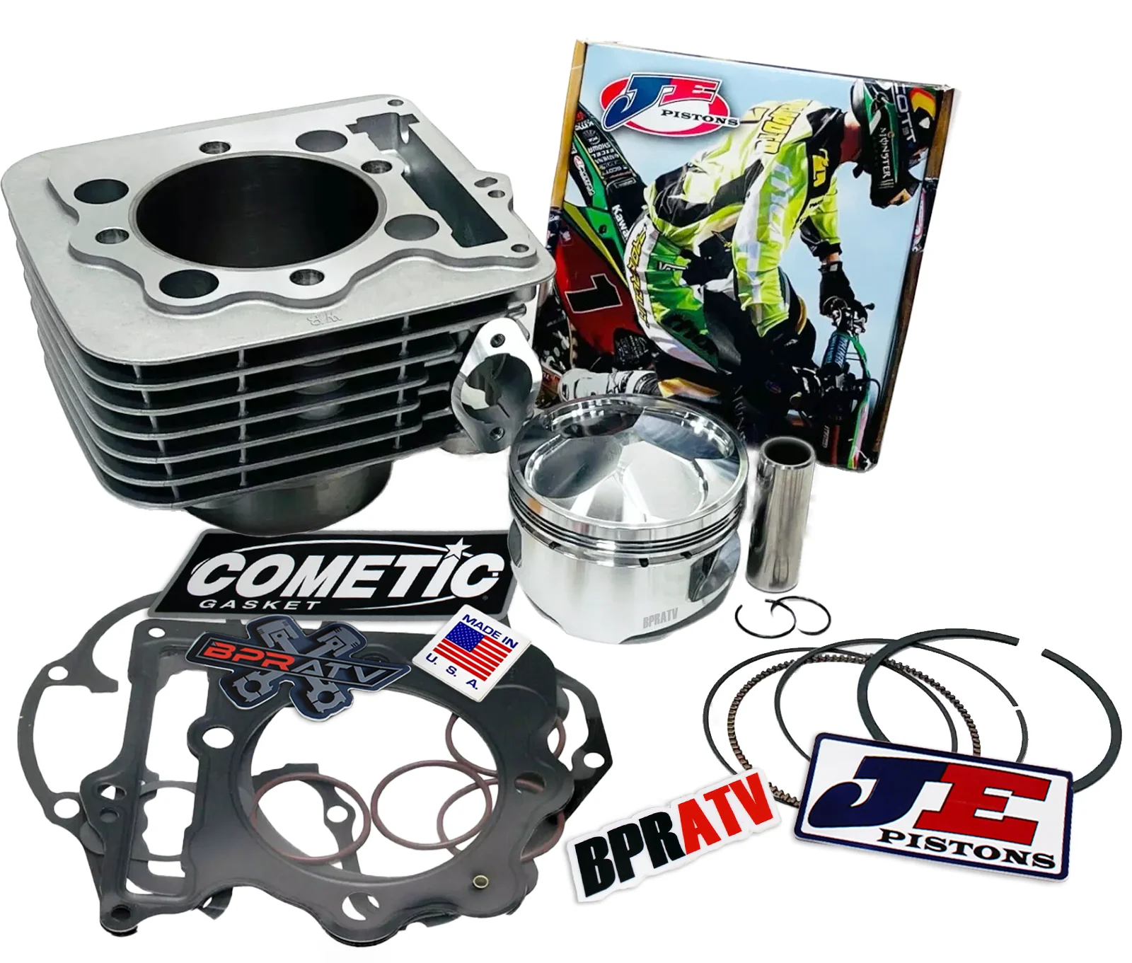 TRX400EX 400EX 400X XR400 88mm Big Bore Cylinder JE Piston & Gaskets Rebuild Kit - Image 2