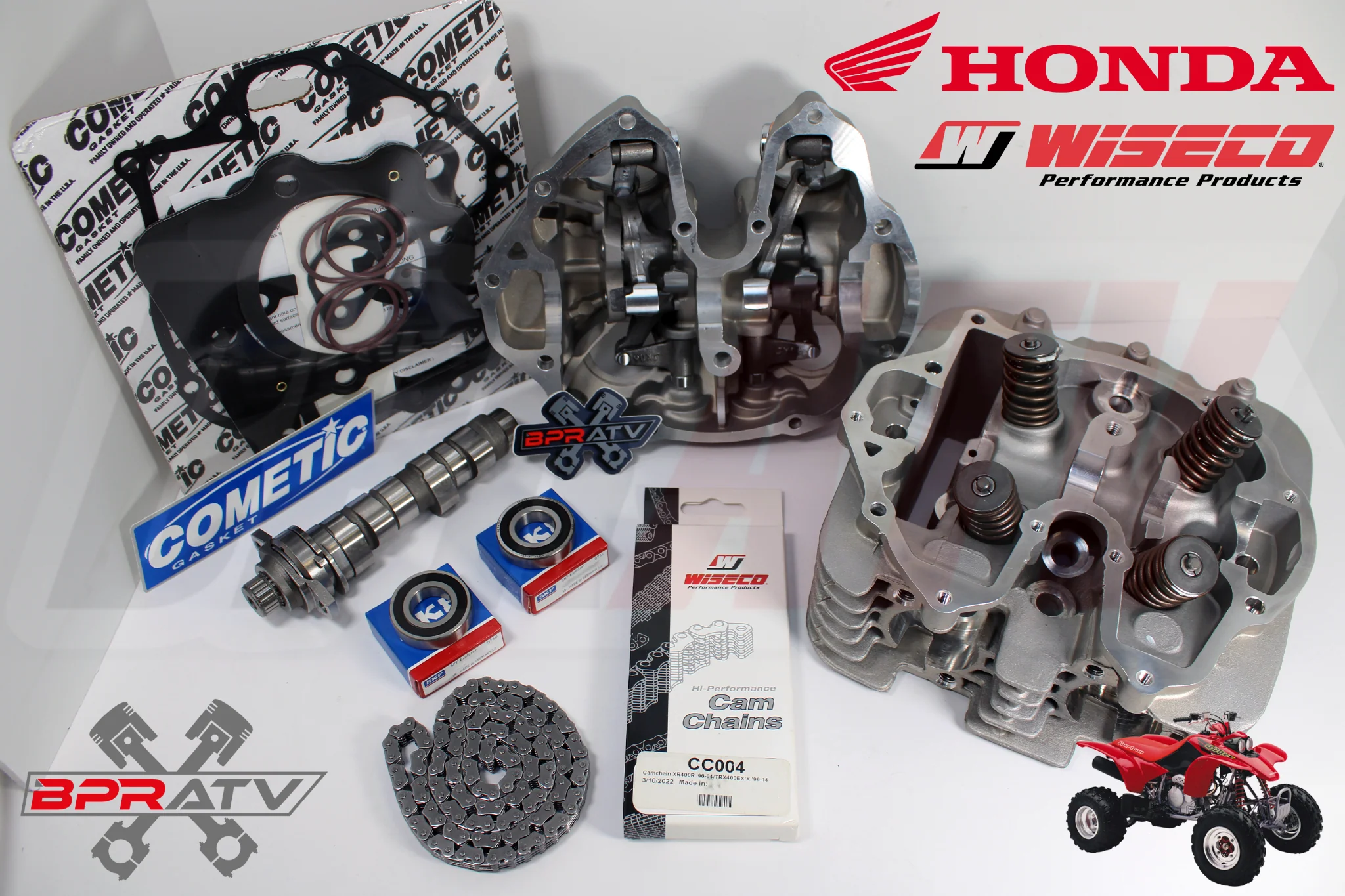 TRX400EX 400EX Cylinder Head Stage 2 Hot Cams WISECO Chain Stock Cometic Gasket - Image 6