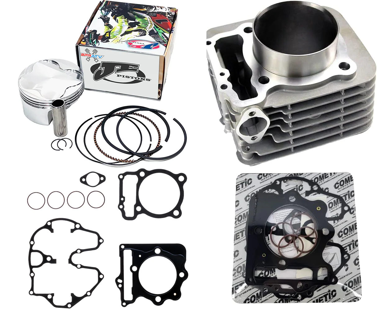 TRX400EX 400X 89mm Big Bore Cylinder 10.8 JE Piston Cometic Top End Rebuild Kit - Image 3