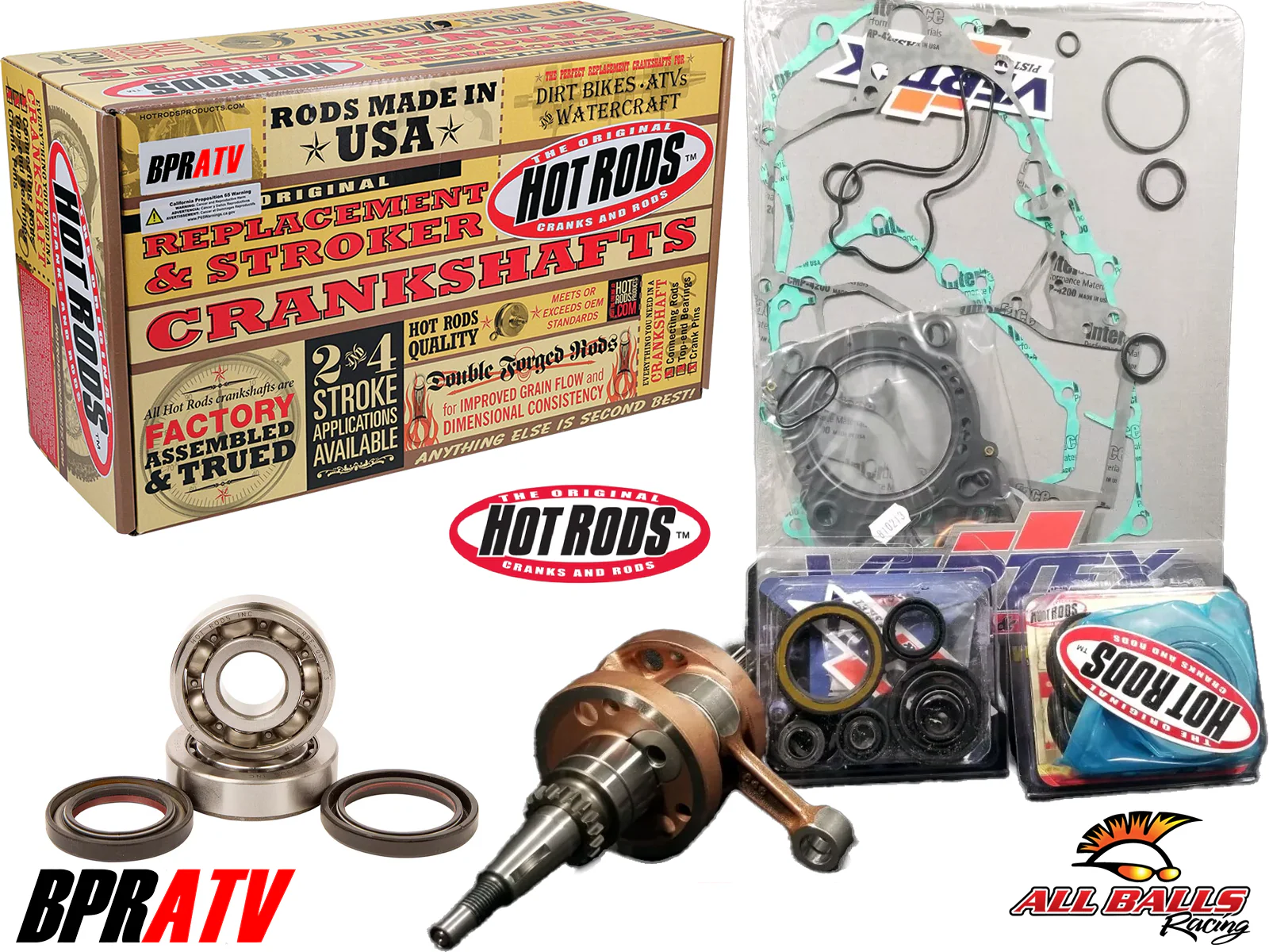 TRX450R TRX 450R CP RACE GAS PISTON & Cylinder Hot Rods Crank Rebuild Kit '04 05 - Image 3