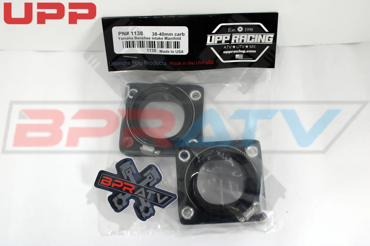 Yamaha Banshee 350 UPP RACING 38-40mm Carburetor Intake Manifold Pair Keihin PWK - Image 2