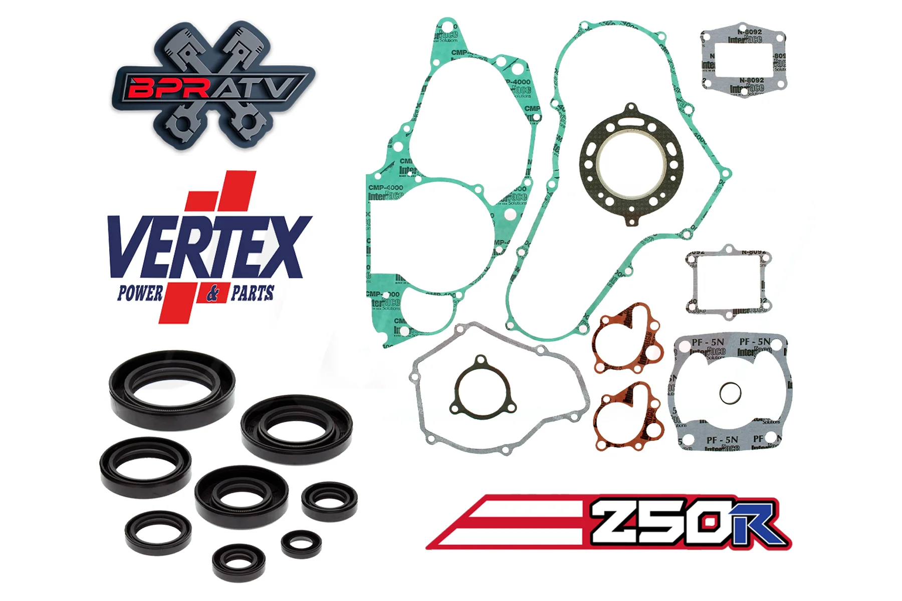 Honda TRX250R ATC250R Vertex Complete Gasket Kit Engine Seals 1985-1989 808814 - Image 5