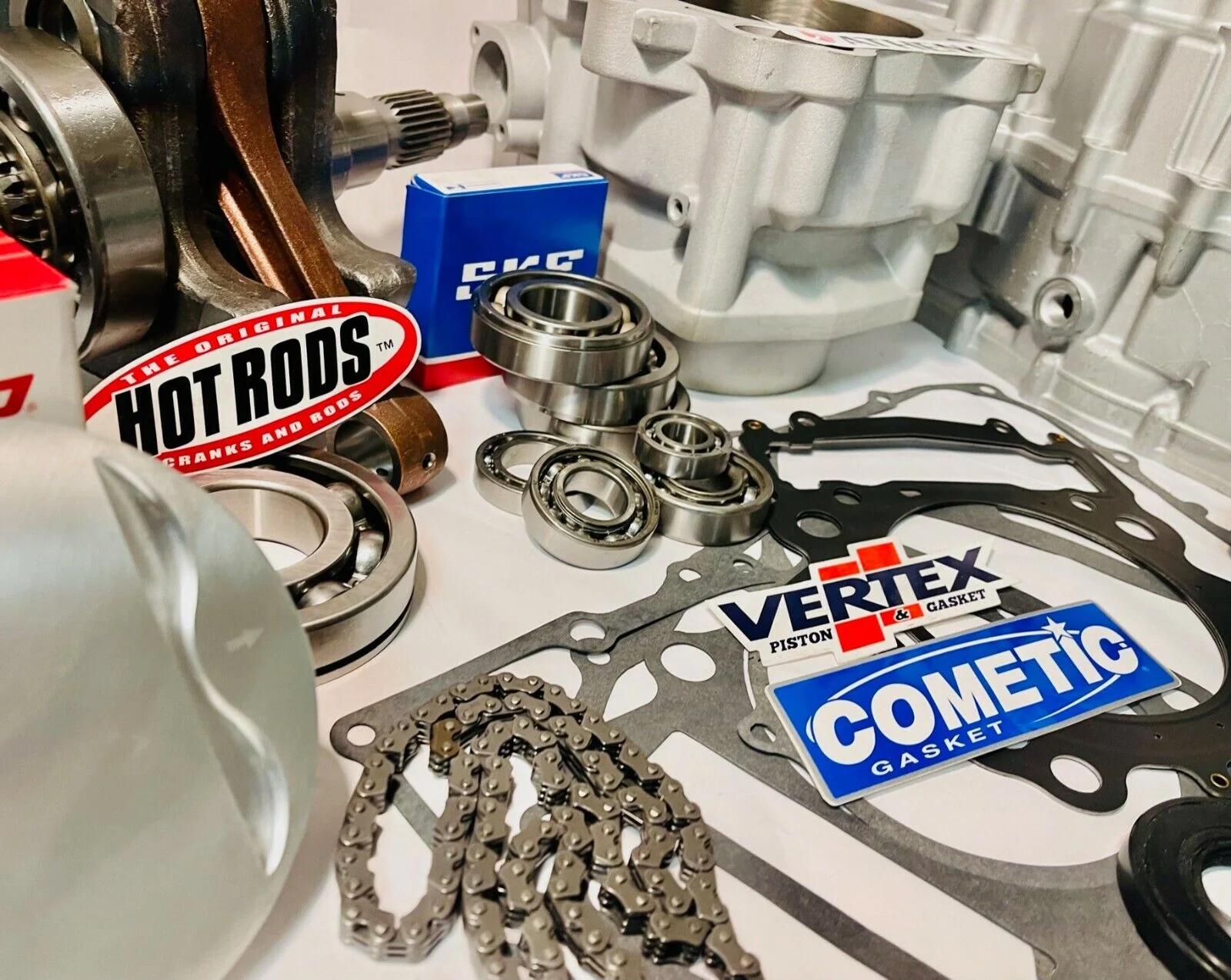 Viking 700 Crankcases Cases Rebuild Kit Complete Top Bottom End Motor Engine Kit - Image 14