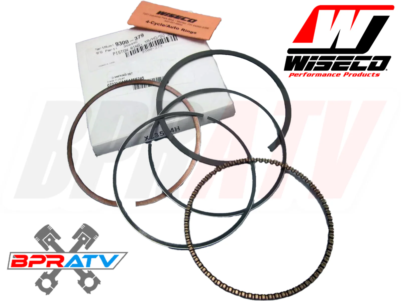 RZR Sportsman 800 Wiseco Piston Rings 80mm Stock Bore Ring Set Pair Only 8000XX - Image 17