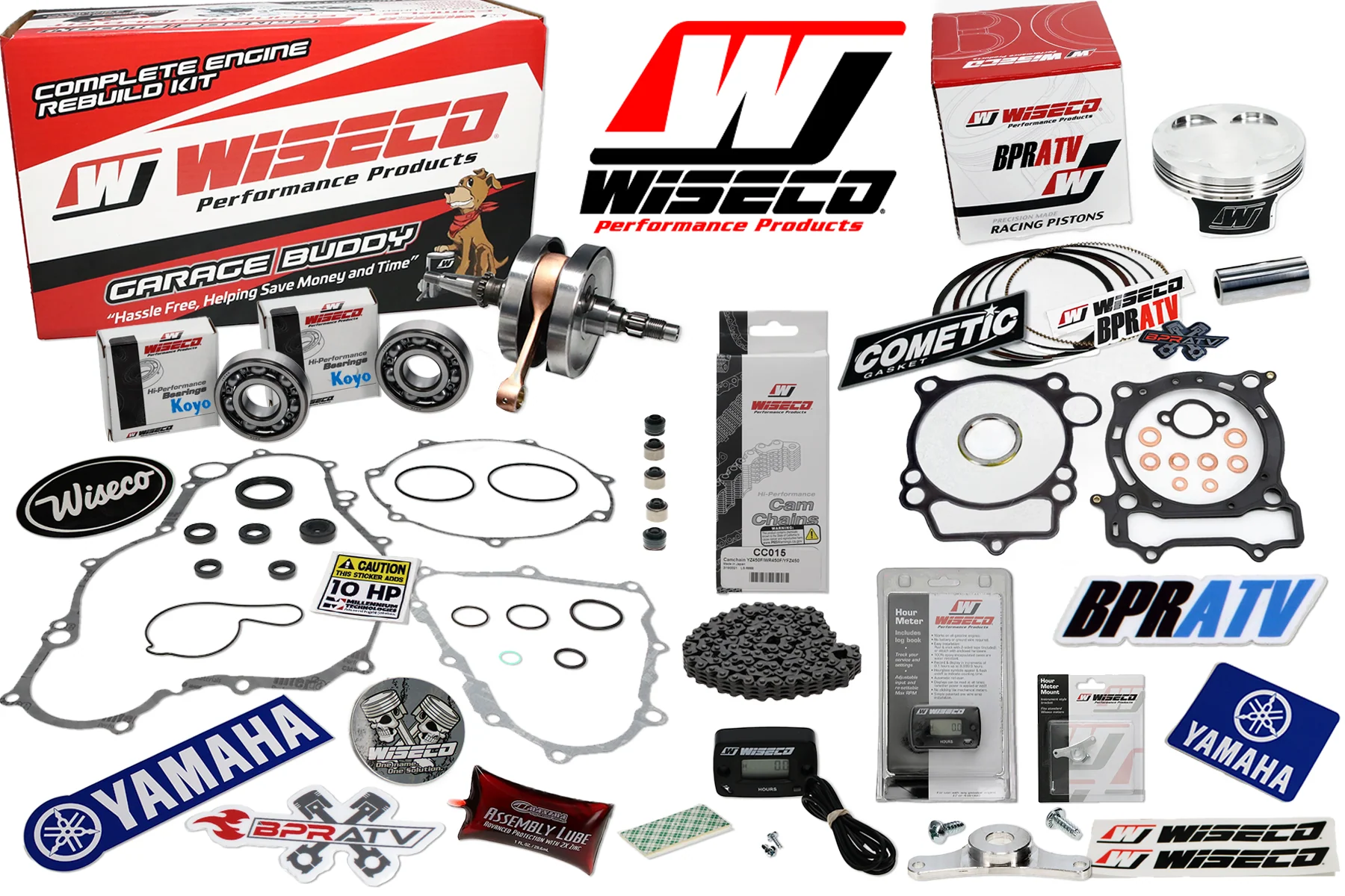 Yamaha YFZ450 YFZ 450 Complete Engine Rebuild Kit OEM Wiseco Piston Crank Gasket - Image 21
