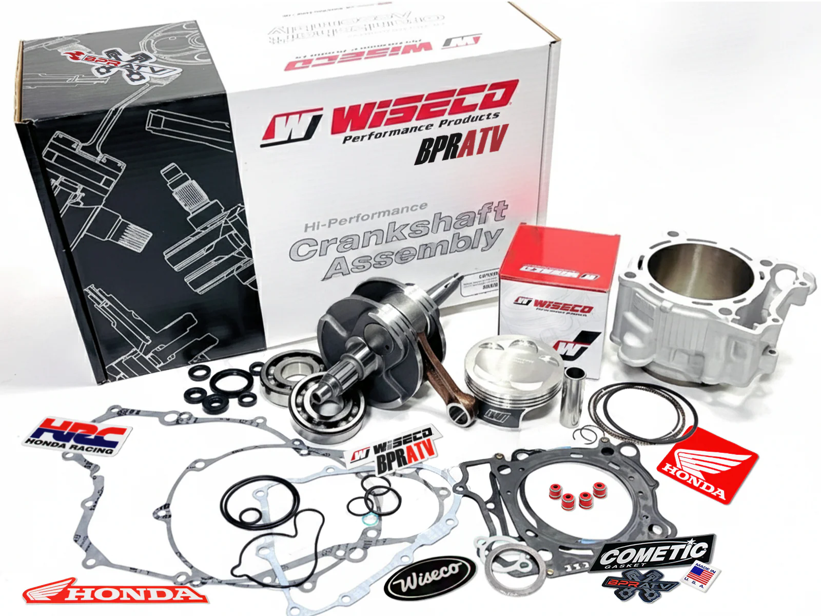 Wiseco Honda CRF250R 2004-2009 Engine Rebuild Kit Cylinder Piston Crank Bearings - Image 6