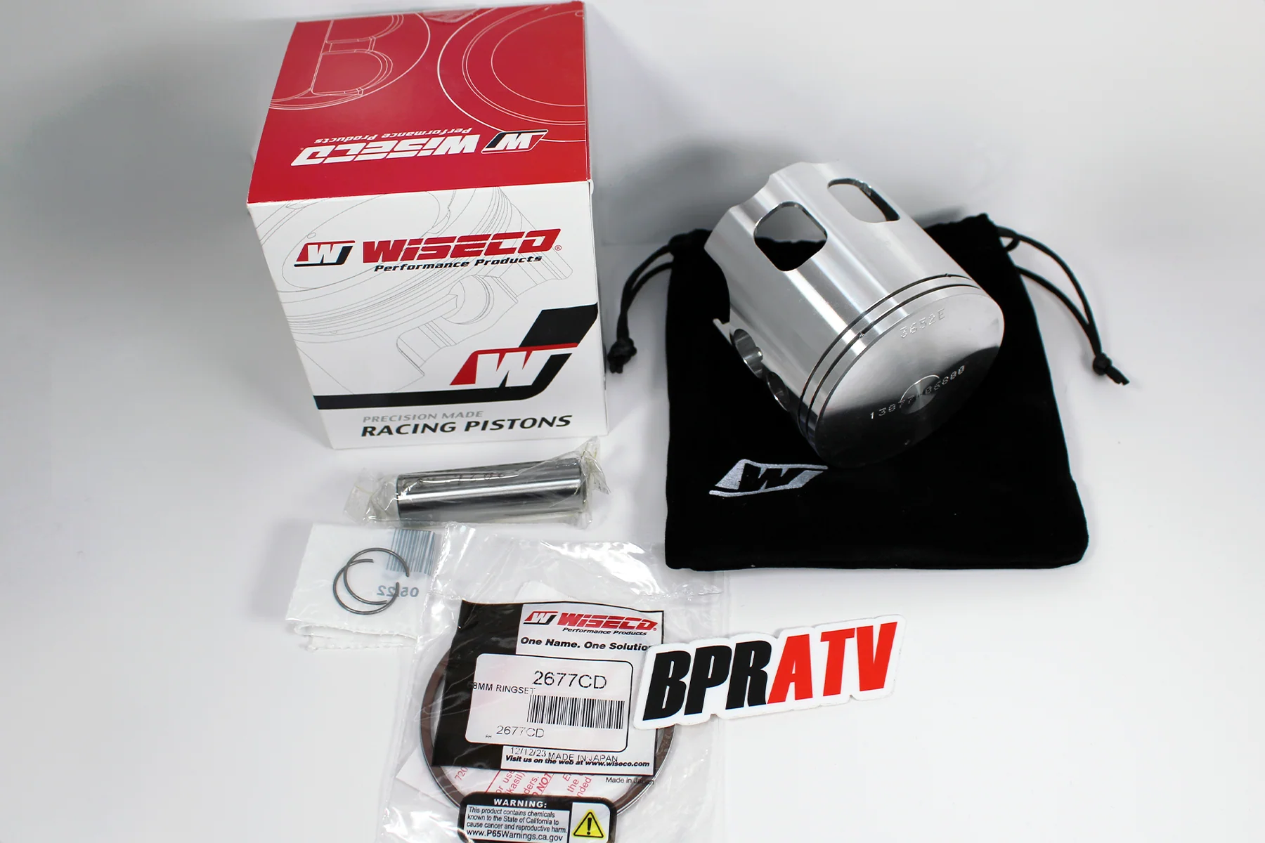 Wiseco Top End Rebuild Kit Honda ATC250R TRX250R 66.50mm Piston Bearing Gaskets - Image 5