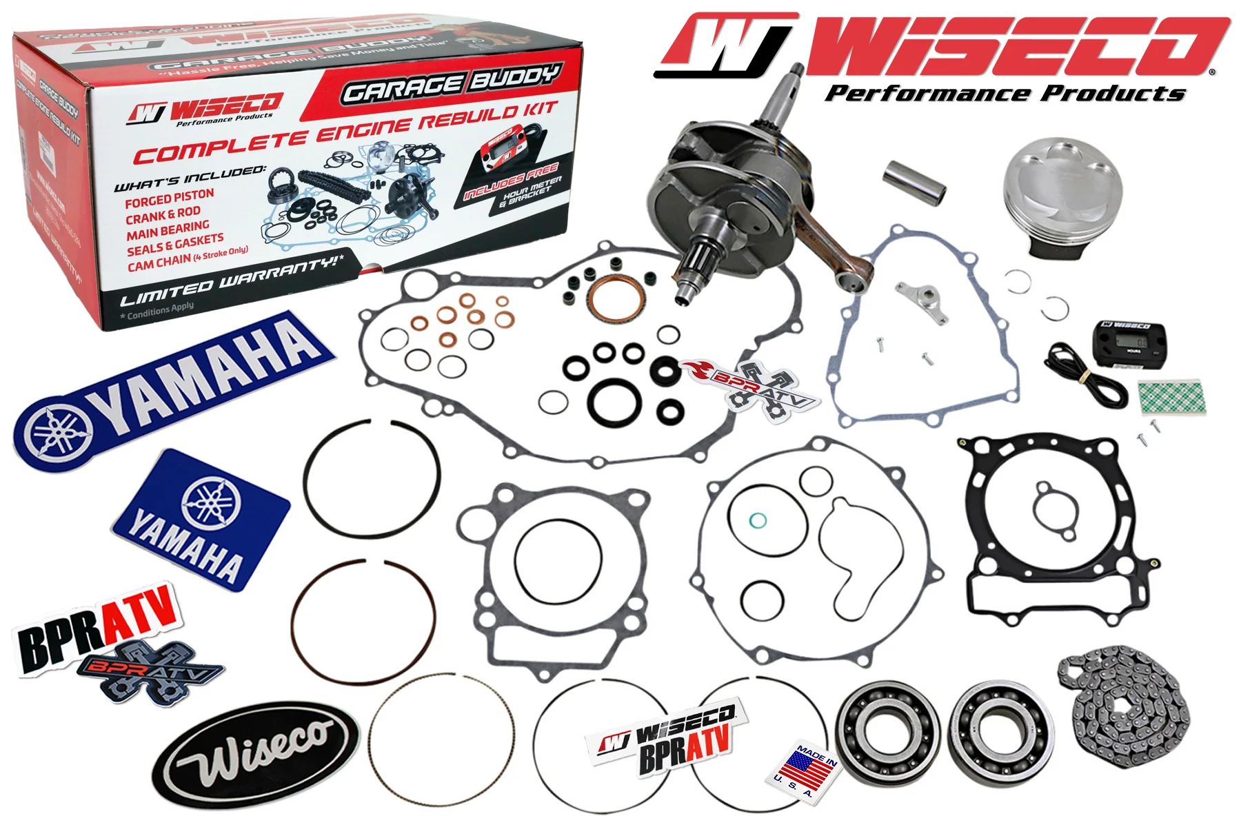 Yamaha YFZ450 YFZ 450 95mm Stock Wiseco Piston & Crank Motor Engine Rebuild Kit - Image 4