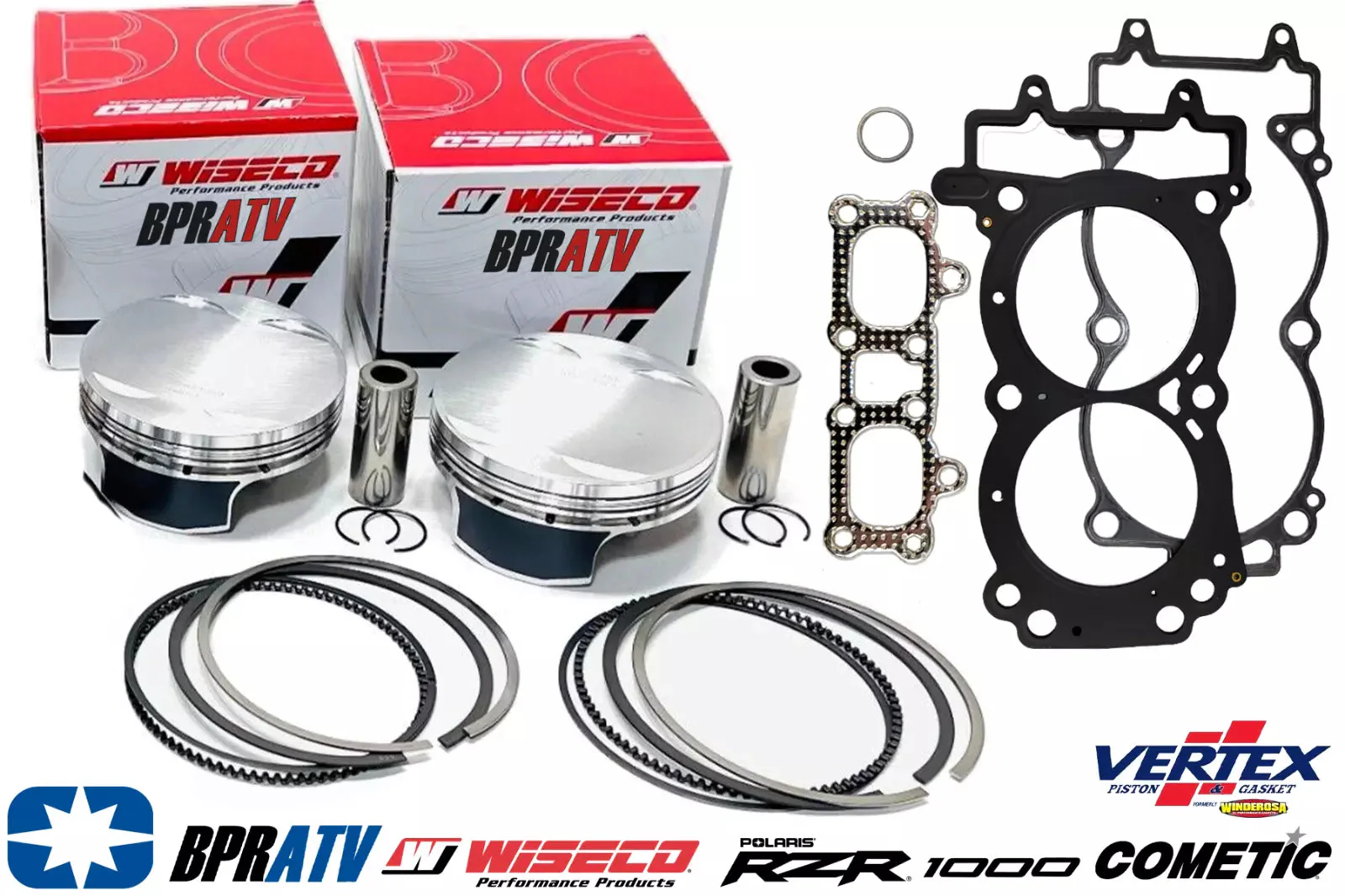 XP1000 XP 1000 93mm Pistons Wiseco Stock Bore Piston Set Gaskets Top End Rebuild - Image 4