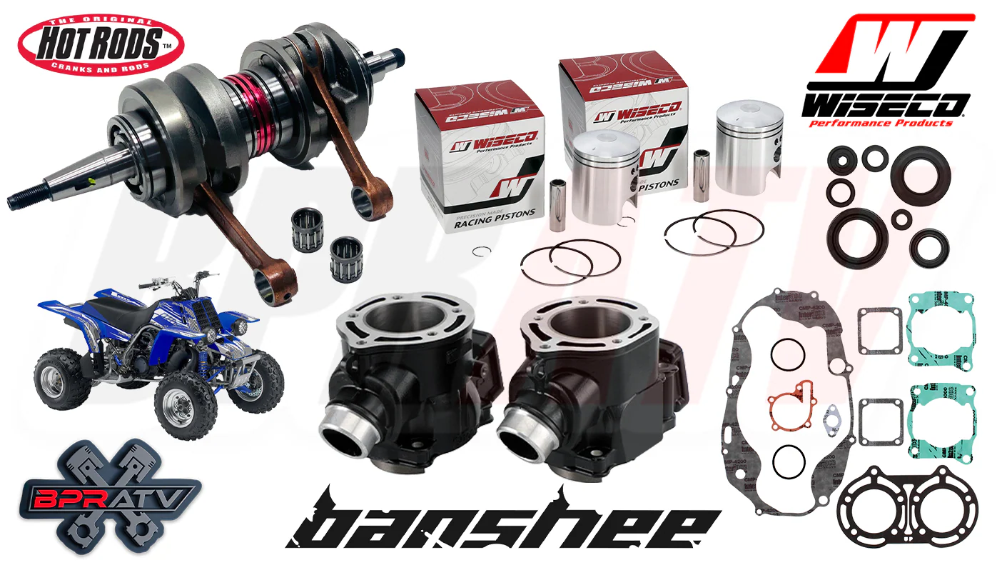 Yamaha Banshee 350 370cc 66mm Complete Rebuild Kit Crank Wiseco Pistons Gaskets