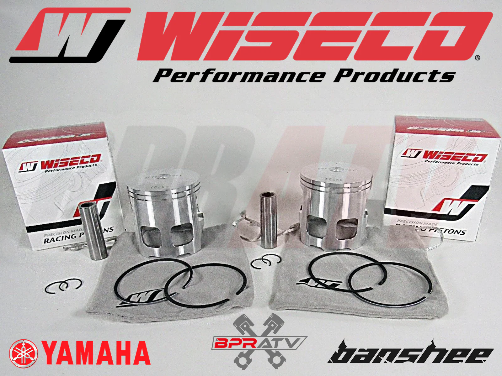 Yamaha Banshee 350 64.75mm Bore Wiseco Pro Pistons Bearings Top End Gaskets Kit - Image 3