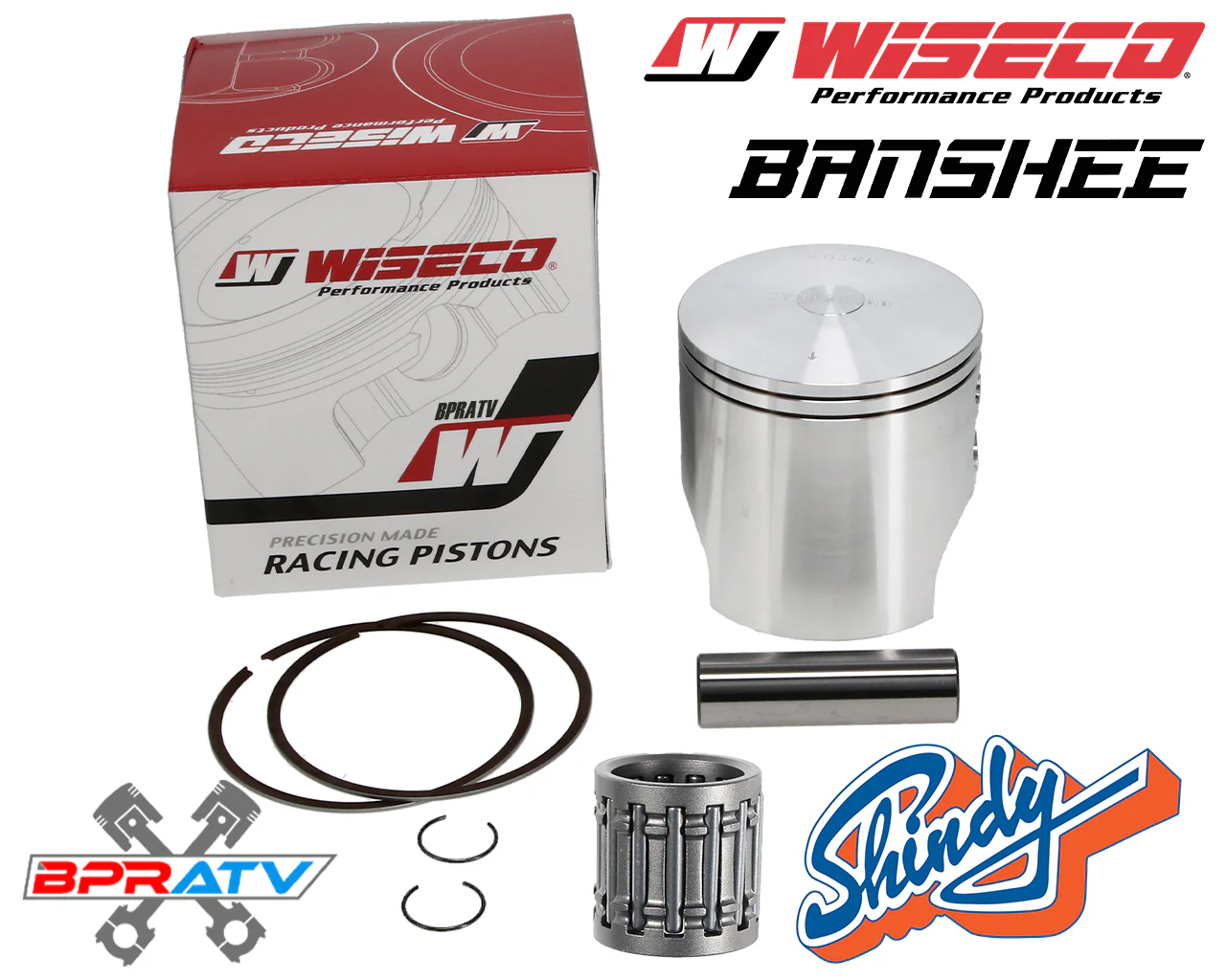 Yamaha Banshee 350 65.50mm +1.5 Wiseco Pro Lite Pistons Bearing Set Gaskets Kit - Image 4