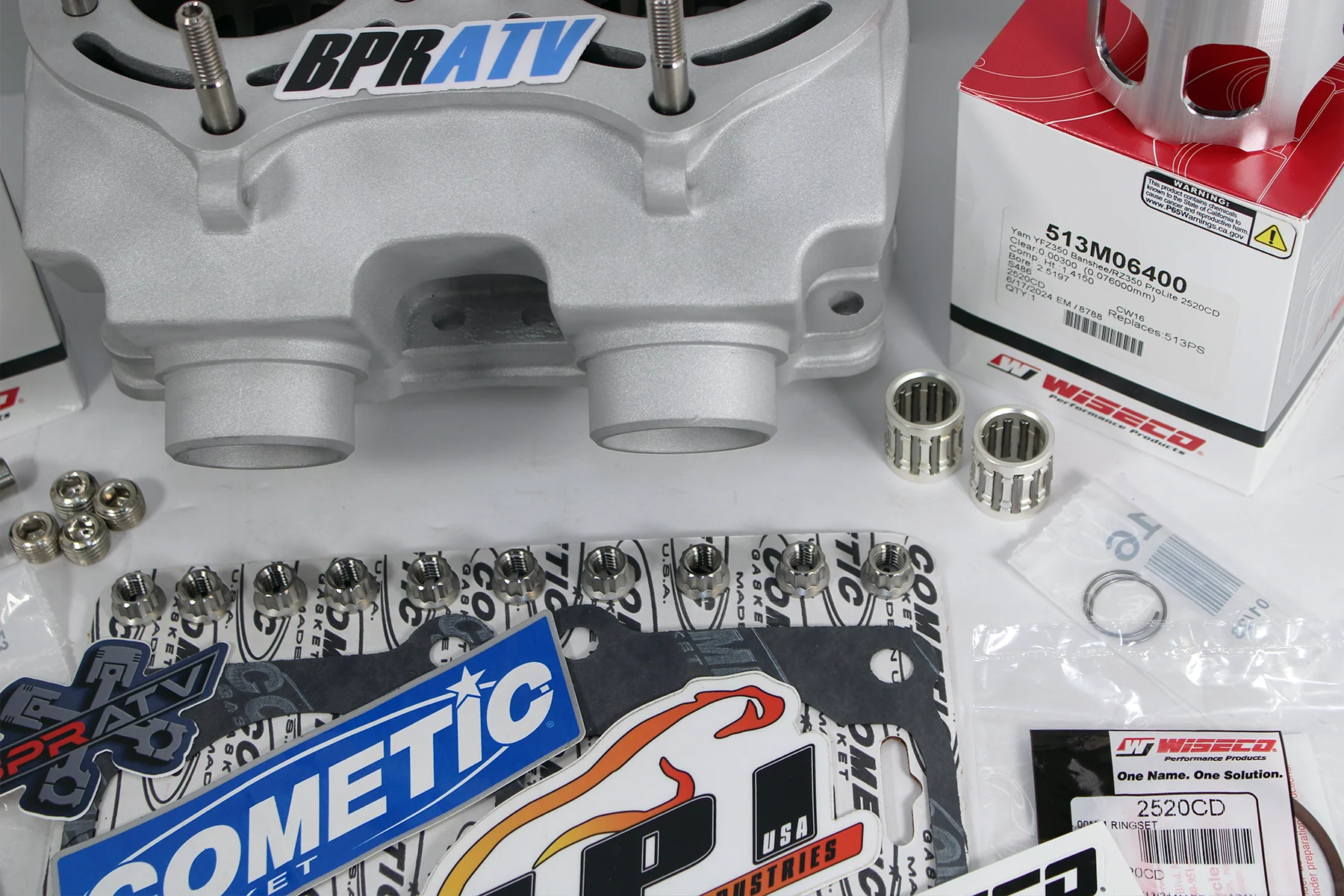 Yamaha Banshee 350 ALPHA CPI CUB 64mm Stock Bore Cylinder Gaskets WISECO Pistons - Image 18
