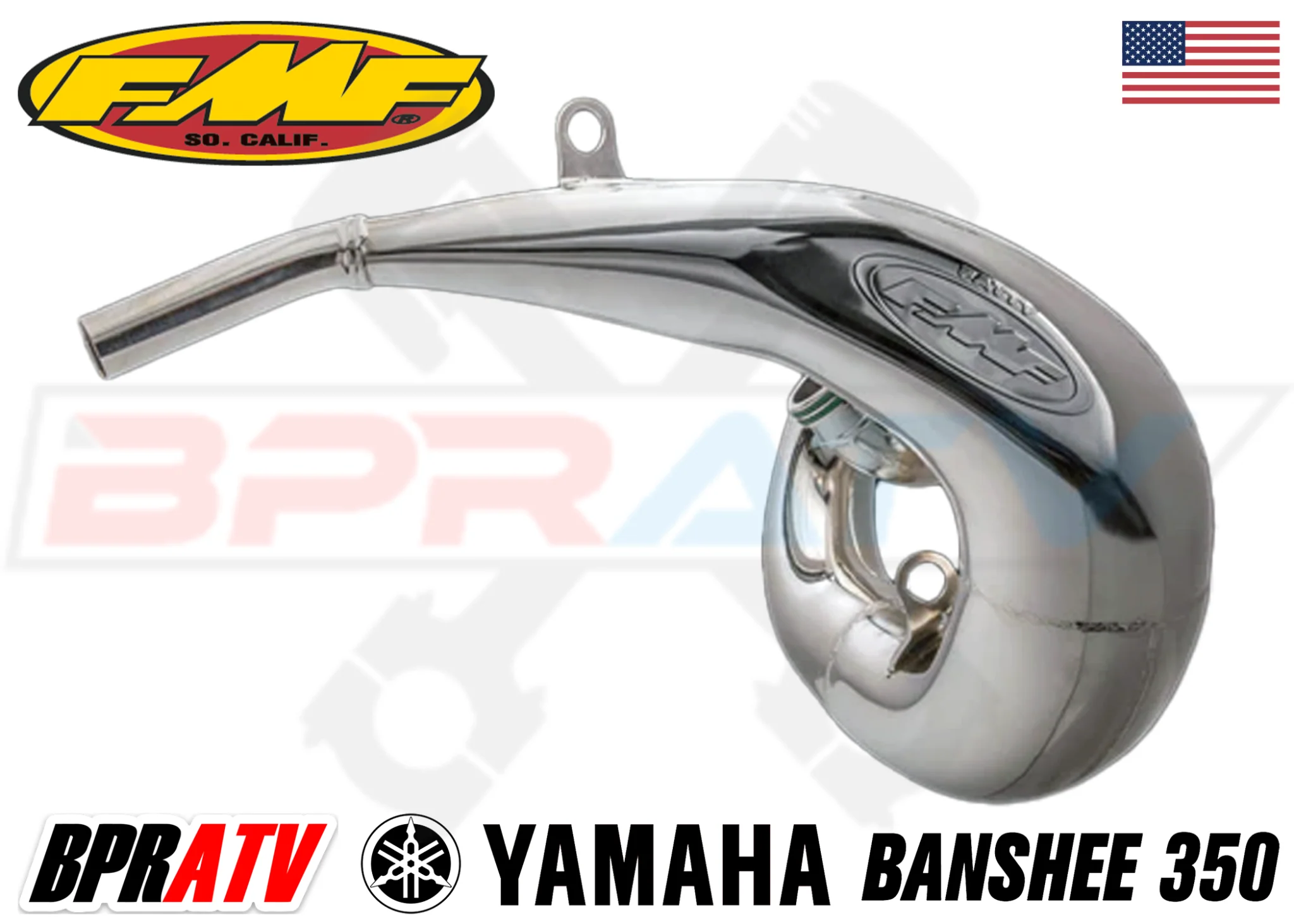 Yamaha Banshee 350 FMF Full Exhaust Fatty Pipes PowerCore 2 II Silencers Set Kit - Image 12