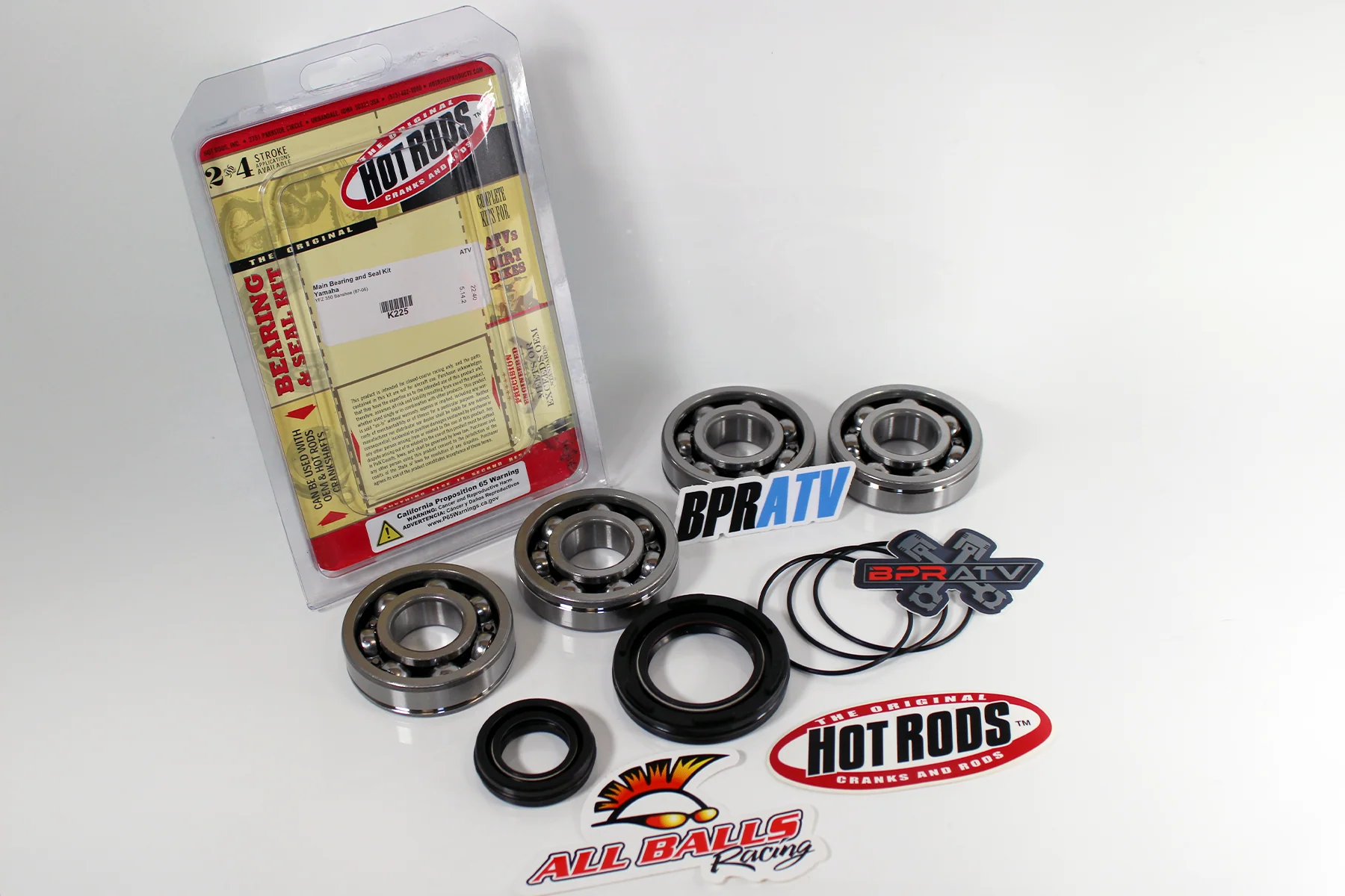 Yamaha Banshee 350 Hot Rods Crankshaft Rebuild Kit Main Bearings O-Rings & Seals - Image 18