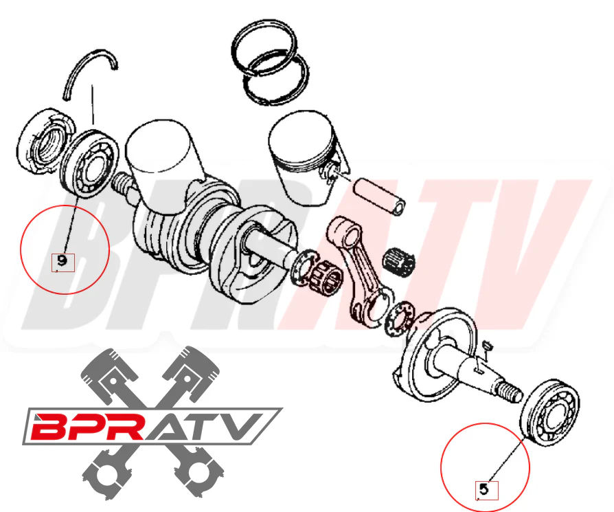 Yamaha Banshee 350 SKF Max Load Outer Main Crankshaft Bearings Bearing Upgrade - Image 2