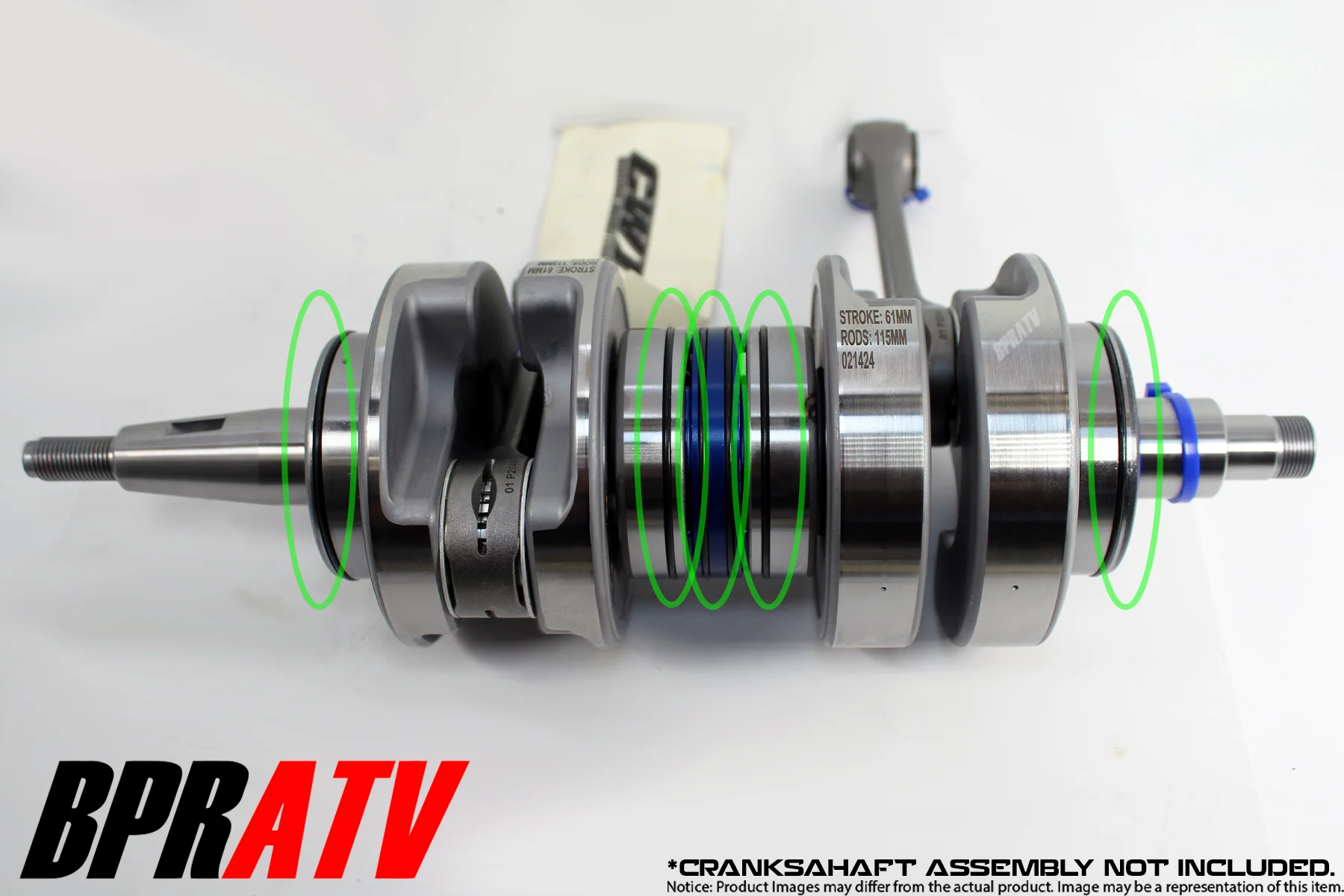 Yamaha Banshee 350 YFZ 350 Crankshaft O-Ring Main Crank Bearing O-Rings Set of 6 - Image 10