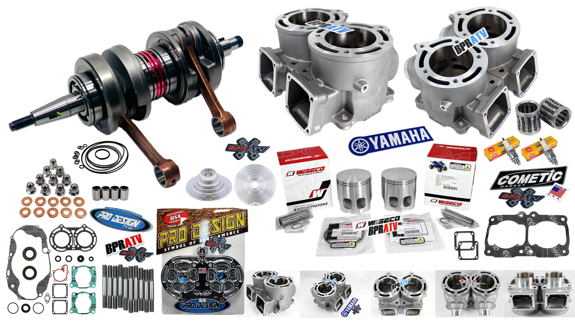 Banshee 421cc ARES 68mm Athena-Style Kit Wiseco Pistons Stroker Pro Head BPRATV!