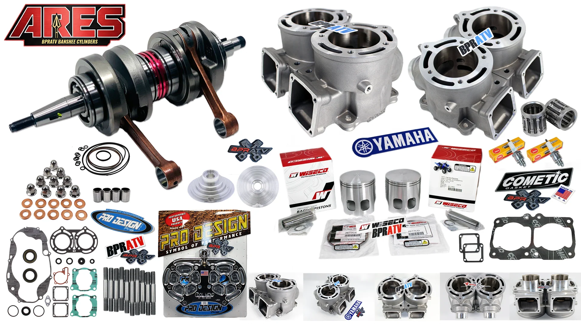 Yamaha Banshee 421cc ARES Athena-Style Cylinder Kit BPRATV Wiseco Stroker Kit +4 - Image 20