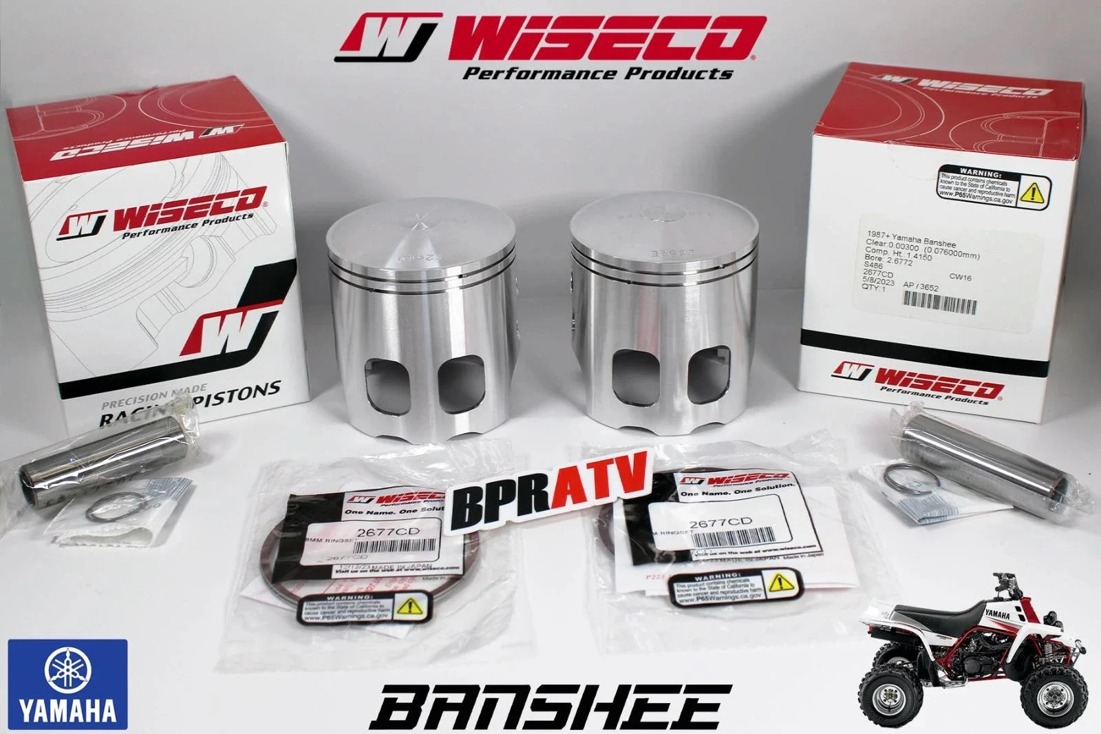 Yamaha Banshee 421cc ARES Athena-Style Cylinder Kit BPRATV Wiseco Stroker Kit +4 - Image 5