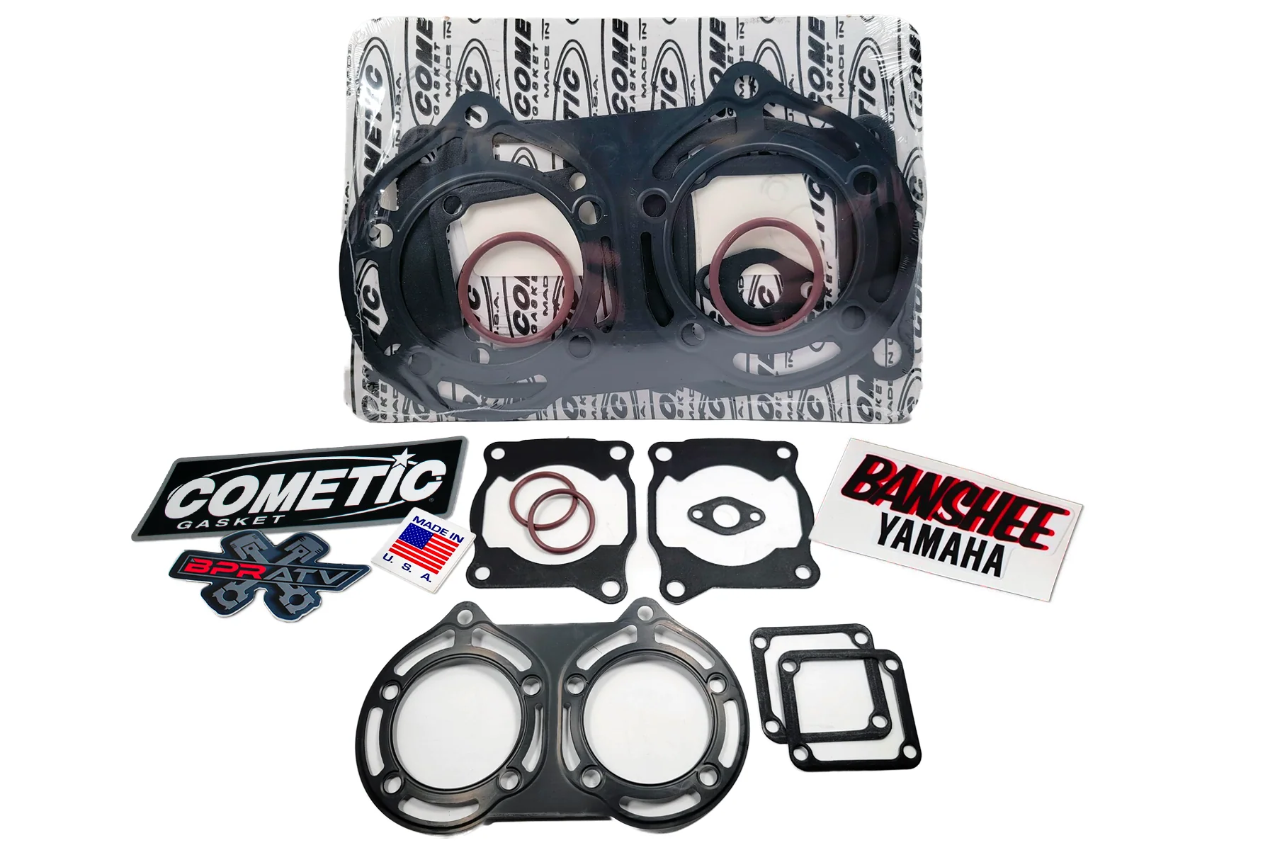 Yamaha Banshee 64mm Stock Bore Cylinders CP-Carrillo Pistons Top End Rebuild Kit - Image 9
