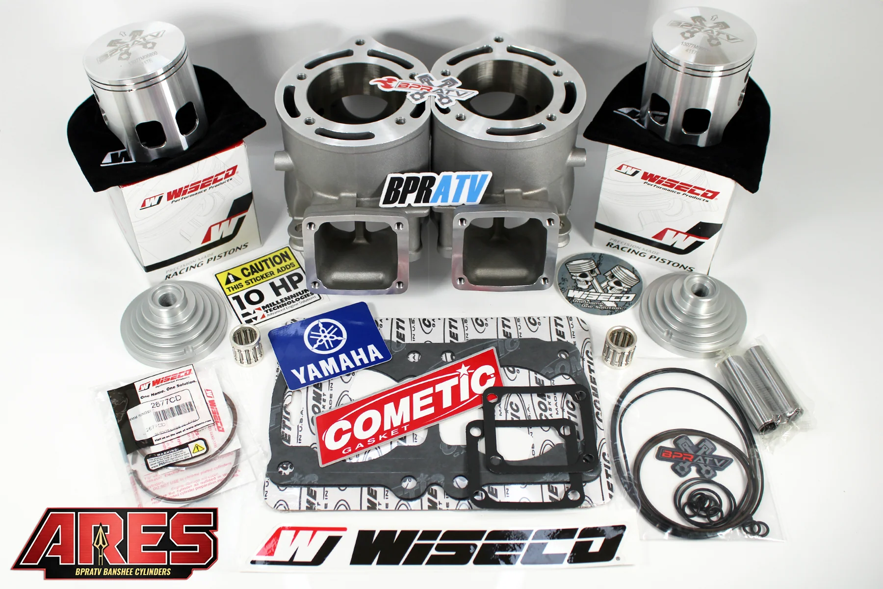 Yamaha Banshee ARES 68mm Cylinders Wiseco Pistons Athena Style Cub Big Bore Kit! - Image 2